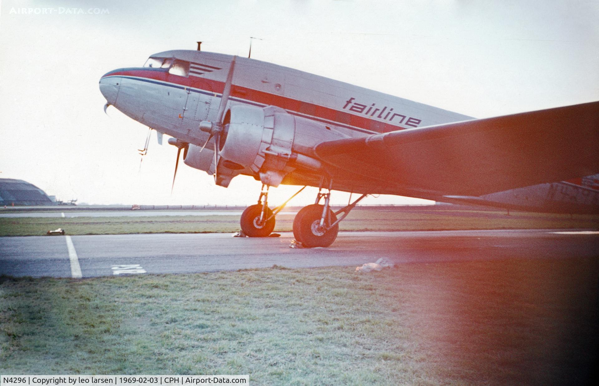 N4296, 1946 Douglas DC-3D C/N 42962, Copenhagen 3.2.1969