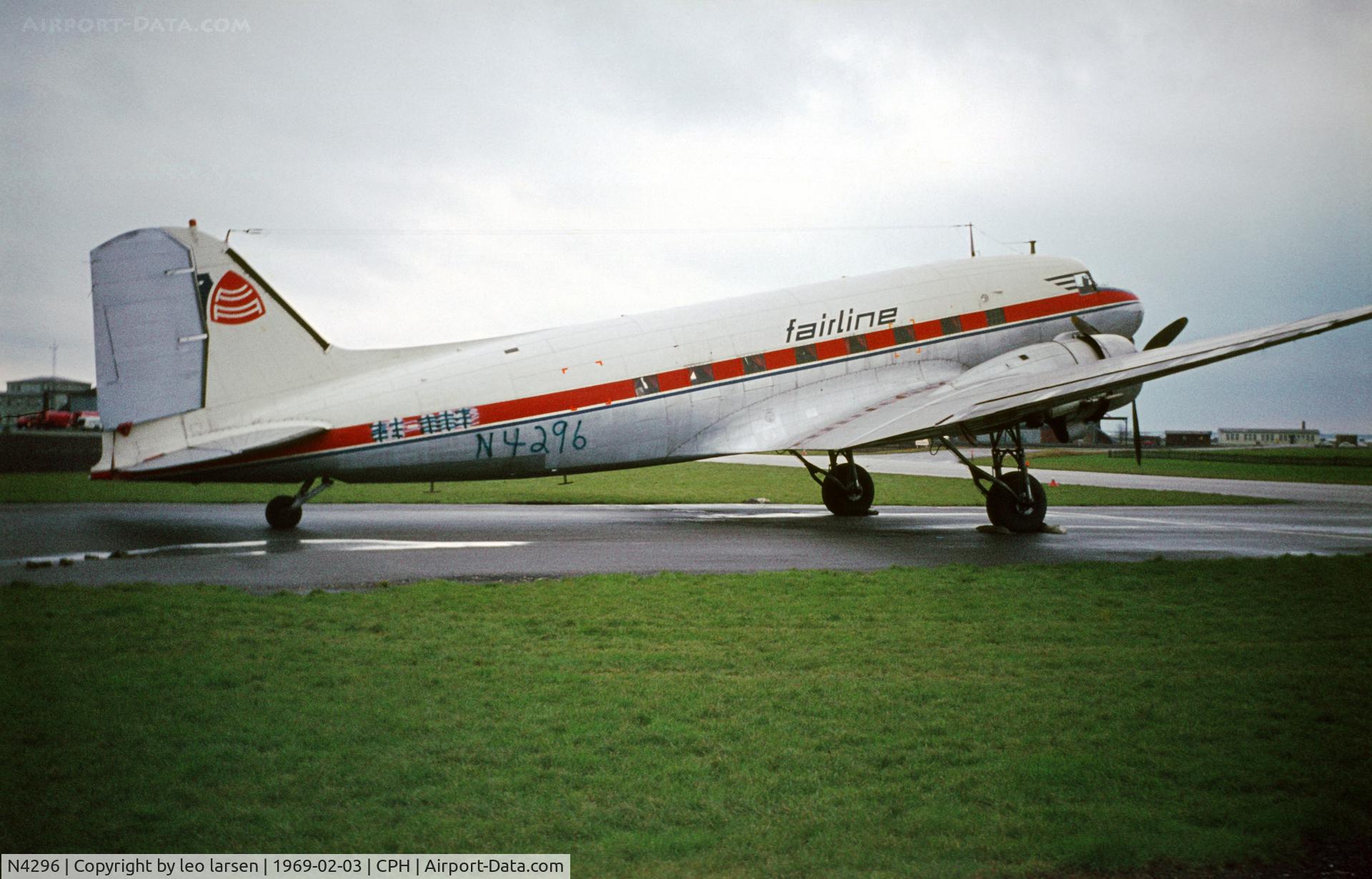 N4296, 1946 Douglas DC-3D C/N 42962, Copenhagen 3.2.1969