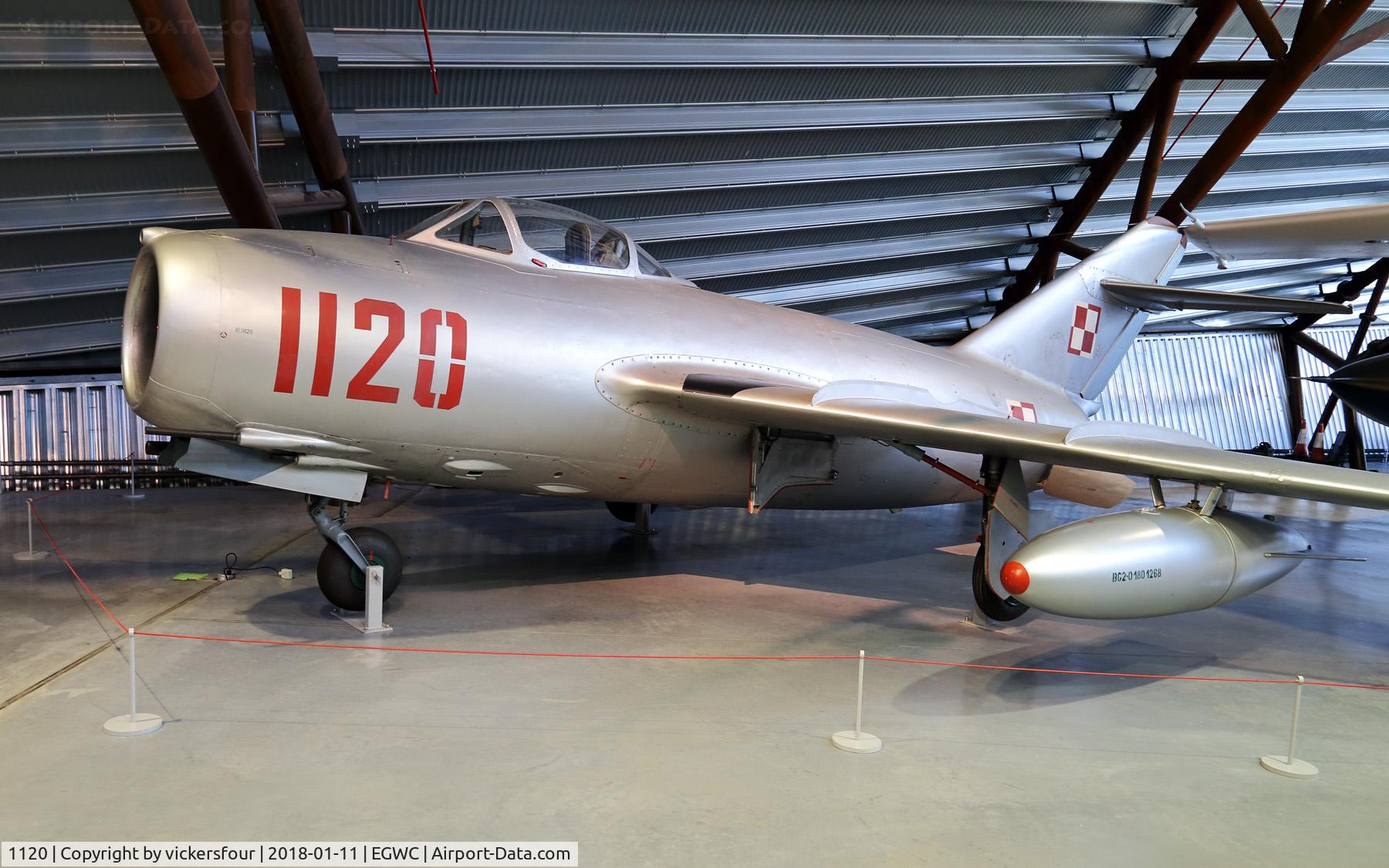 1120, 1955 Mikoyan-Gurevich MiG-15bis (Lim-2) C/N 1B01120, RAF Museum Cosford