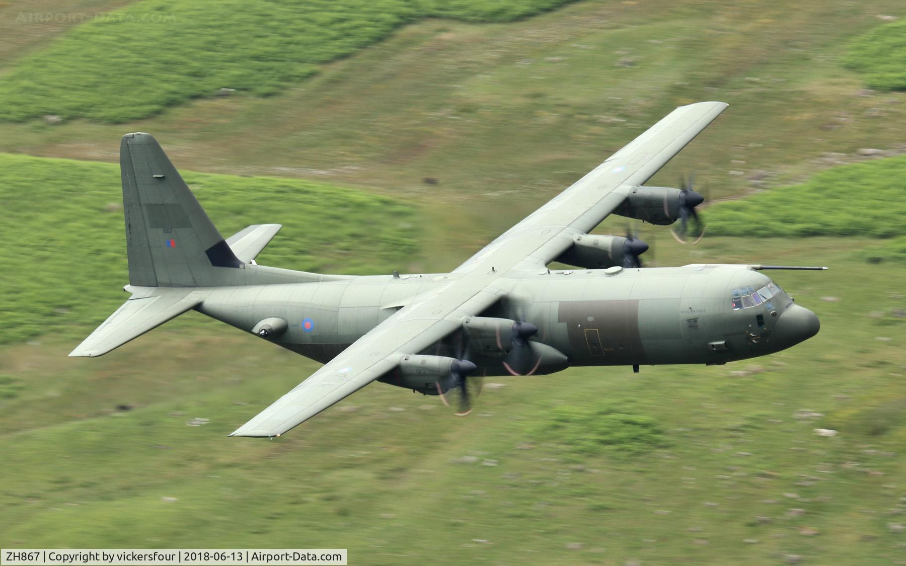 ZH867, 1997 Lockheed Martin C-130J-30 Hercules C.4 C/N 382-5416, LFA17. Dunmail Raise, Cumbria.