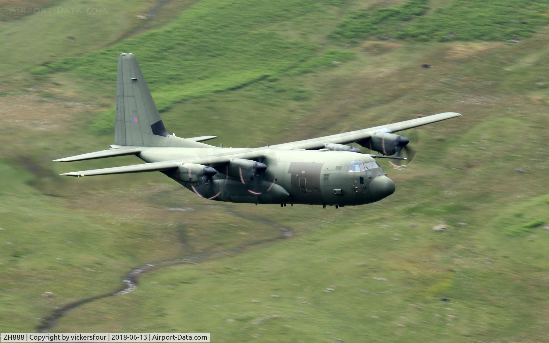 ZH888, 2000 Lockheed Martin C-130J Hercules C.5 C/N 382-5496, LFA17. Dunmail Raise, Cumbria.