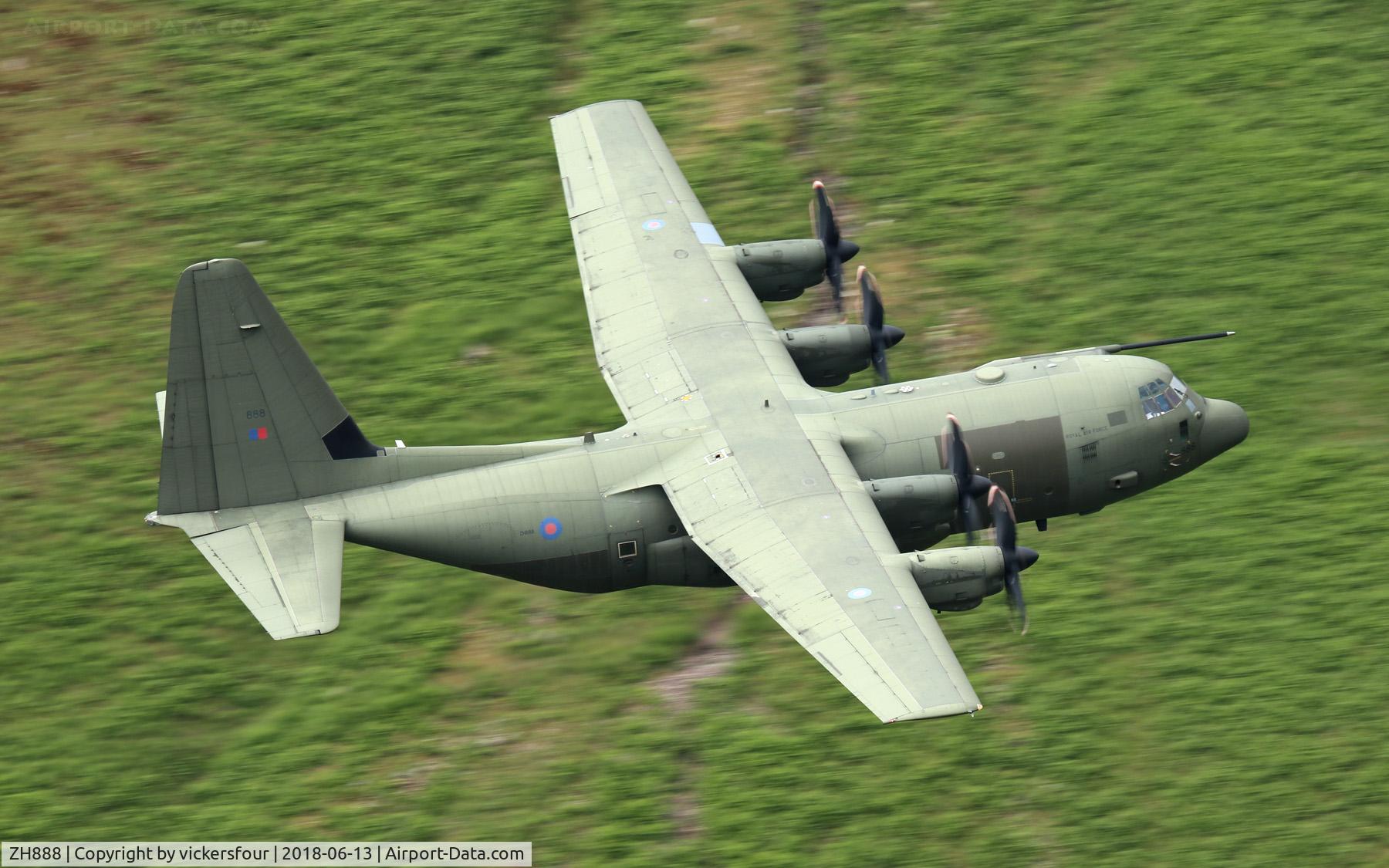 ZH888, 2000 Lockheed Martin C-130J Hercules C.5 C/N 382-5496, LFA17. Dunmail Raise, Cumbria.