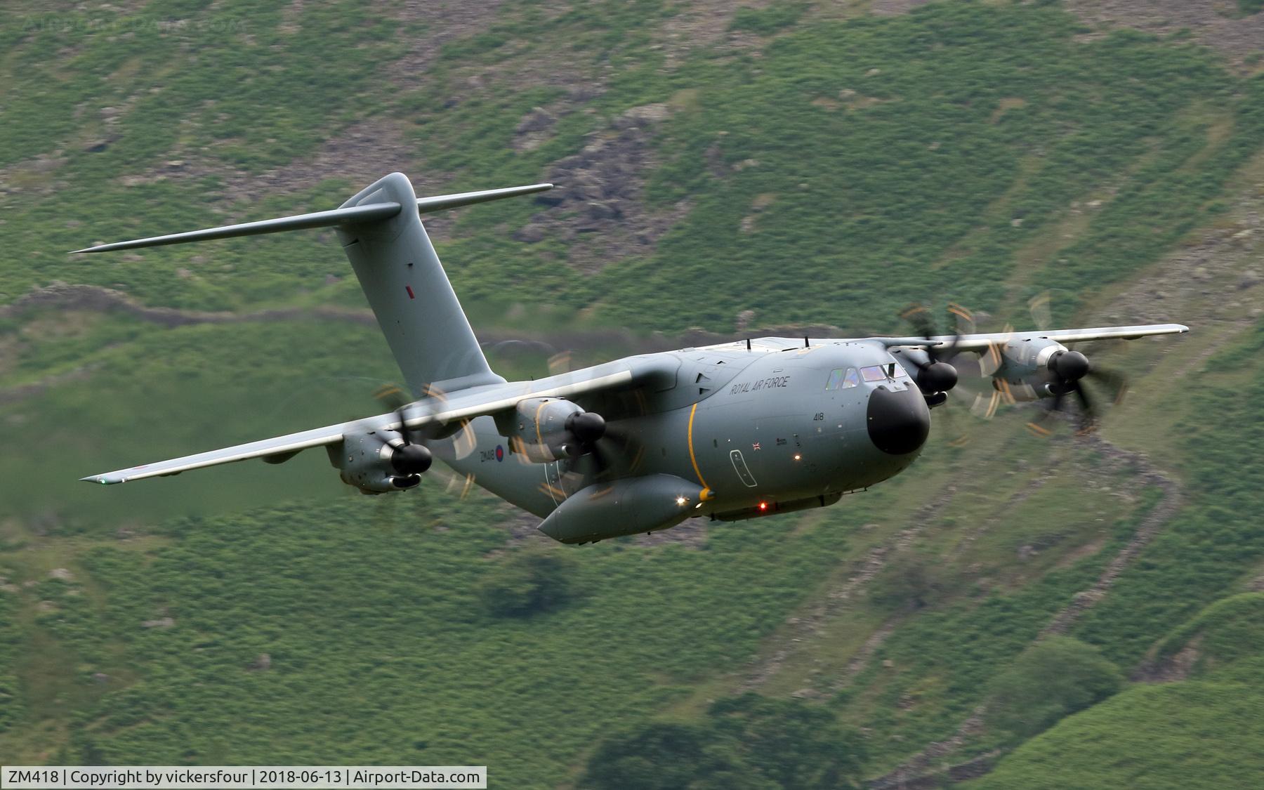 ZM418, 2018 Airbus A400M-180 Atlas C.1 C/N 056, LFA17. Dunmail Raise, Cumbria.