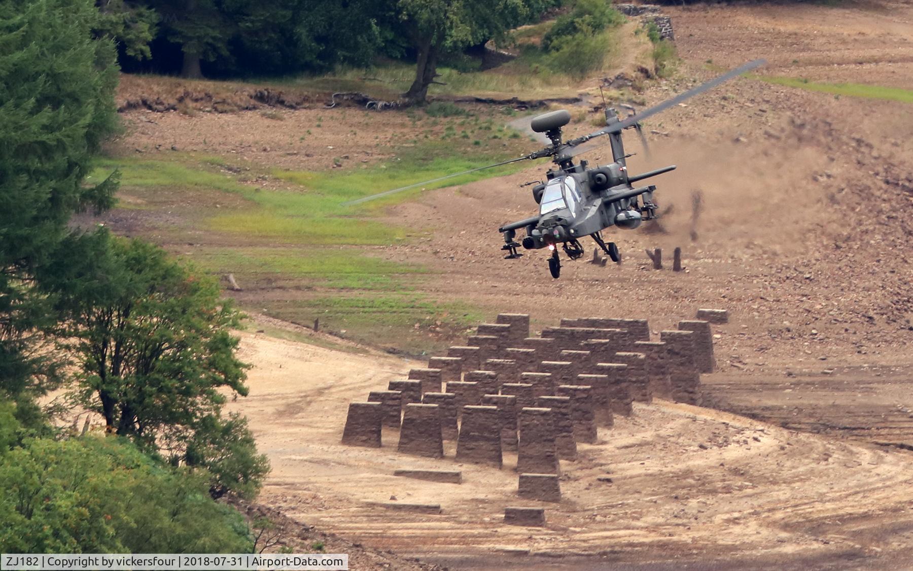 ZJ182, Westland Apache AH.1 C/N DU017/WAH017, LFA8. Derwent Valley, Derbyshire.