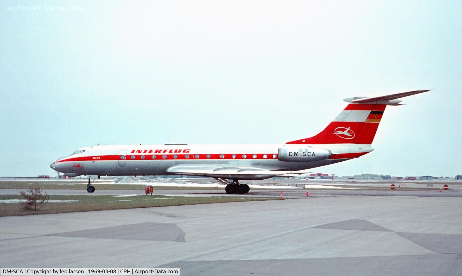 DM-SCA, 1968 Tupolev Tu-134 C/N 8350502, Copenhagen 8.3.1969