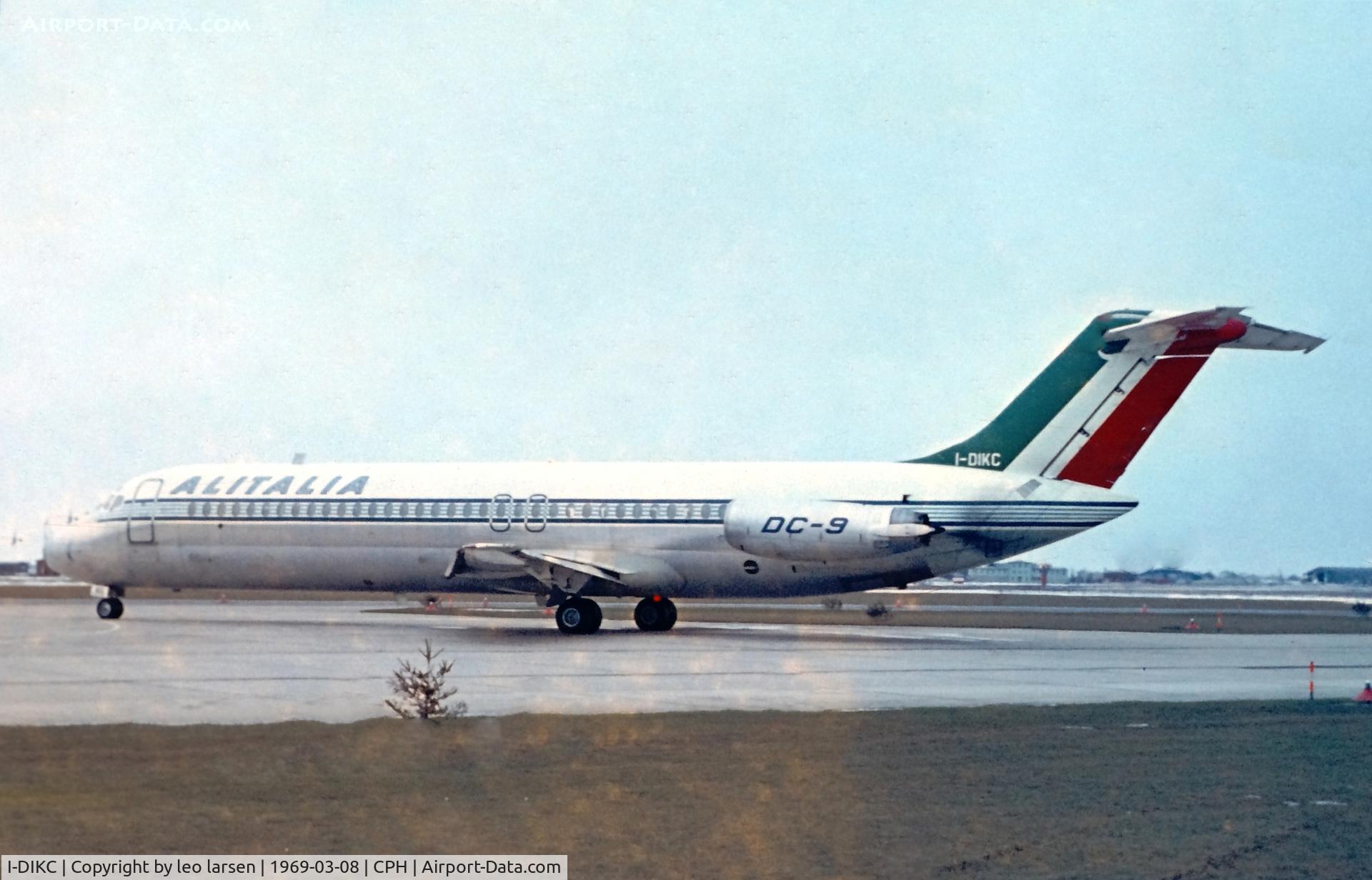 I-DIKC, 1967 Douglas DC-9-32 C/N 47128, Copenhagen 8.3.1969