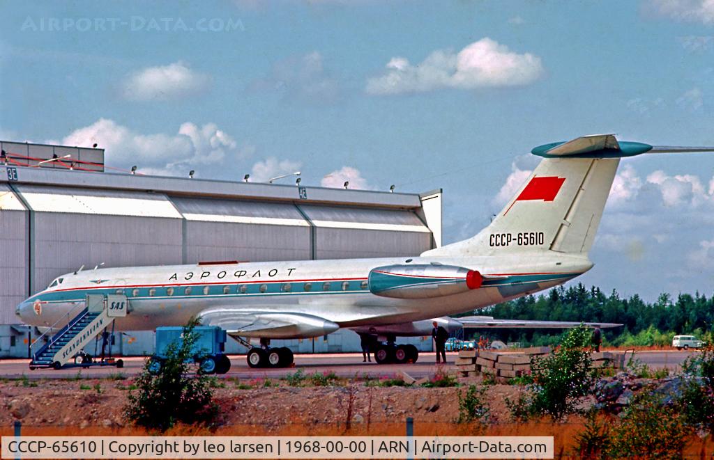 CCCP-65610, Tupolev Tu-134 C/N 7350202, Stockholm Arlanda 1968