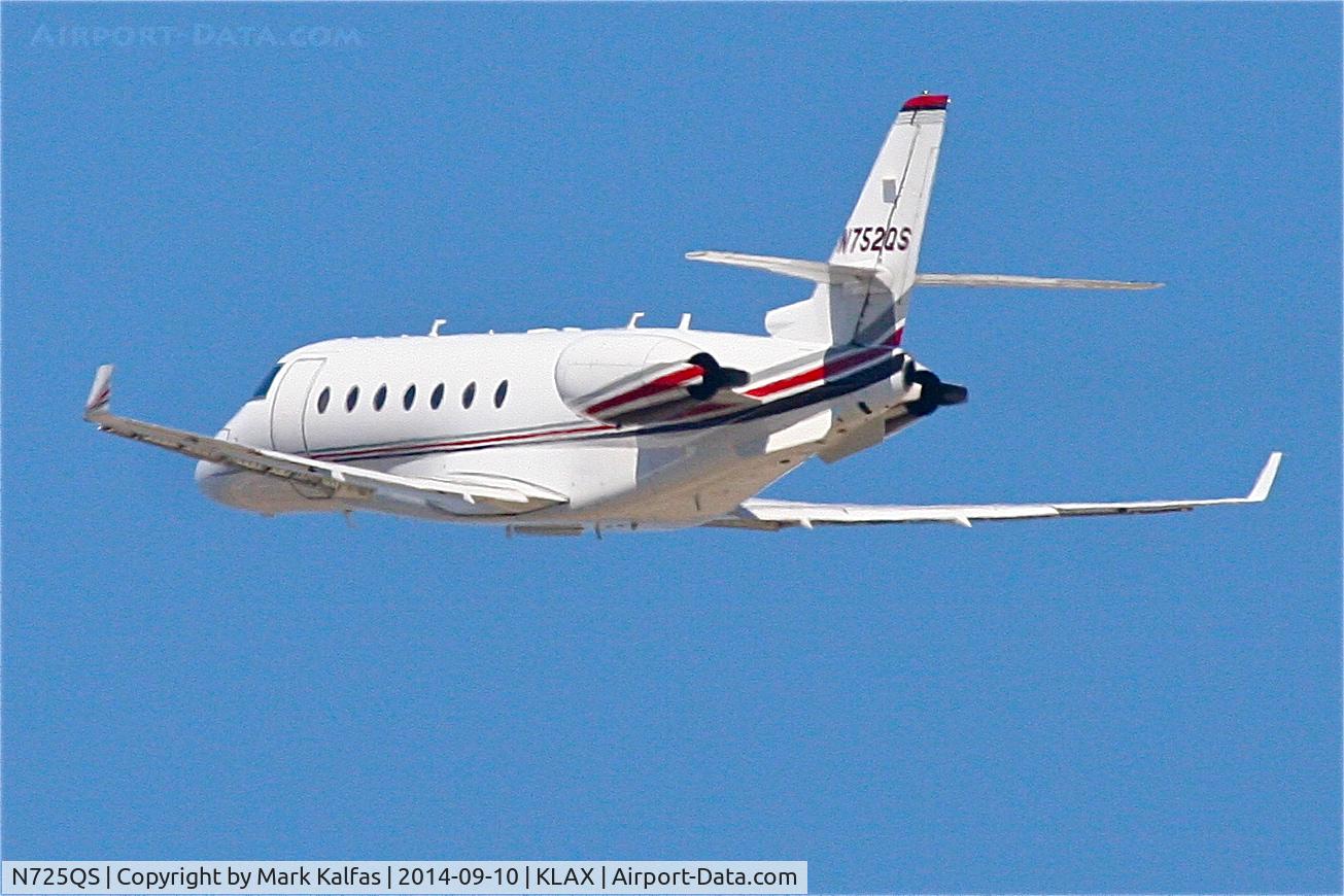 N725QS, 2004 Israel Aircraft Industries Gulfstream 200 C/N 105, Departing 25R LAX.