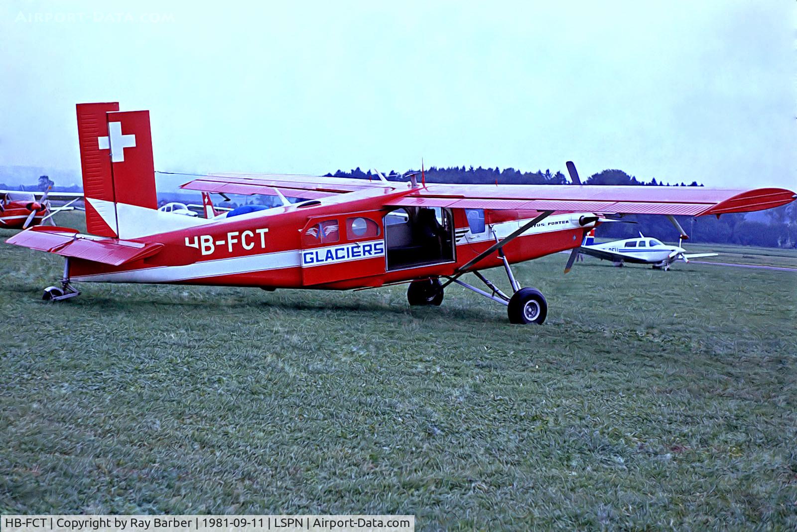 HB-FCT, 1967 Pilatus PC-6/B2-H2 Turbo Porter C/N 637, HB-FCT   Pilatus PC-6B2/H2 Turbo Porter [637] Triengen~HB 11/09/1981