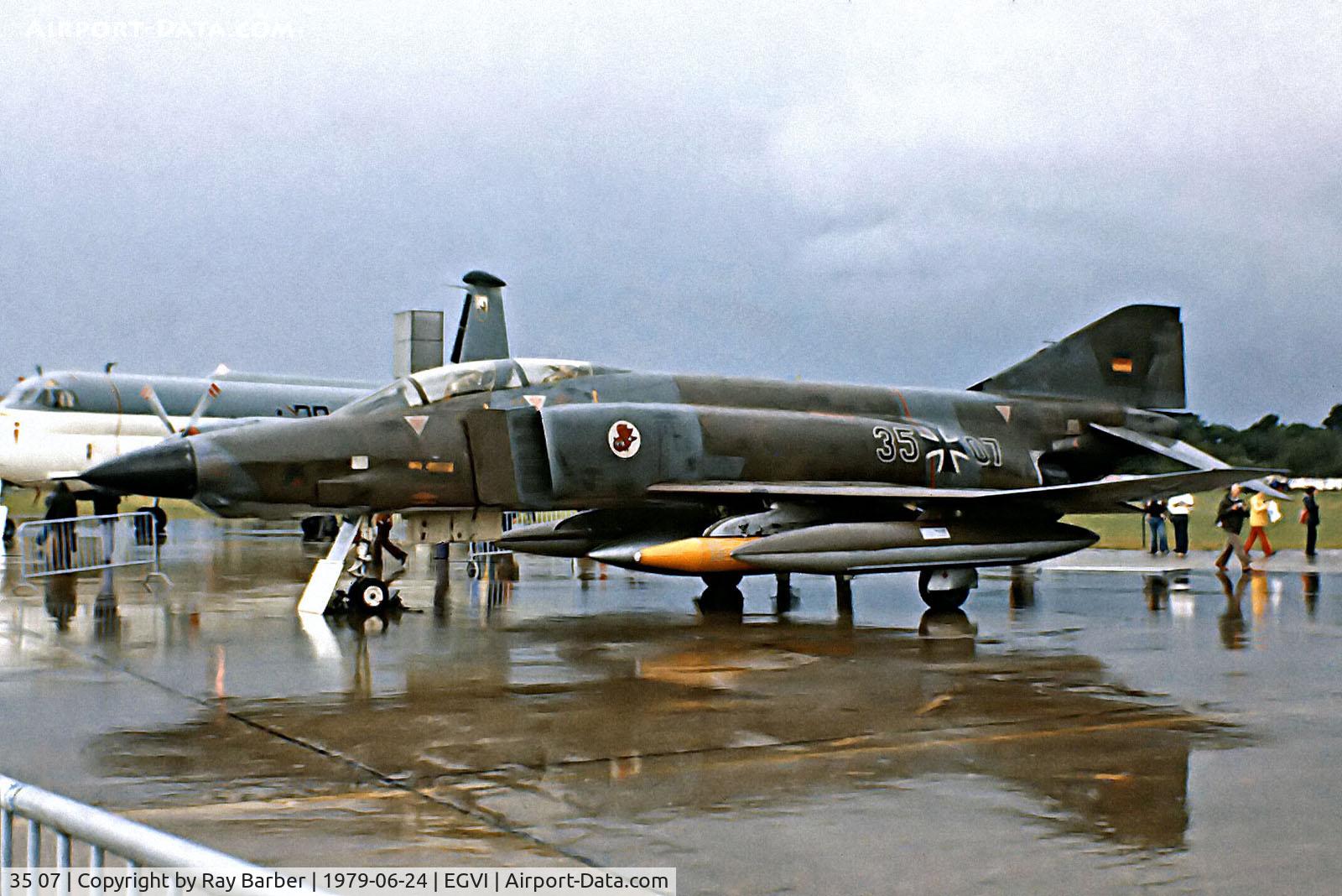 35 07, 1969 McDonnell Douglas RF-4E Phantom II C/N 3927, 35+07   McDonnell-Douglas RF-4E Phantom II [3927] (German Air Force) RAF Greenham Common~G 24/06/1979. From a slide.