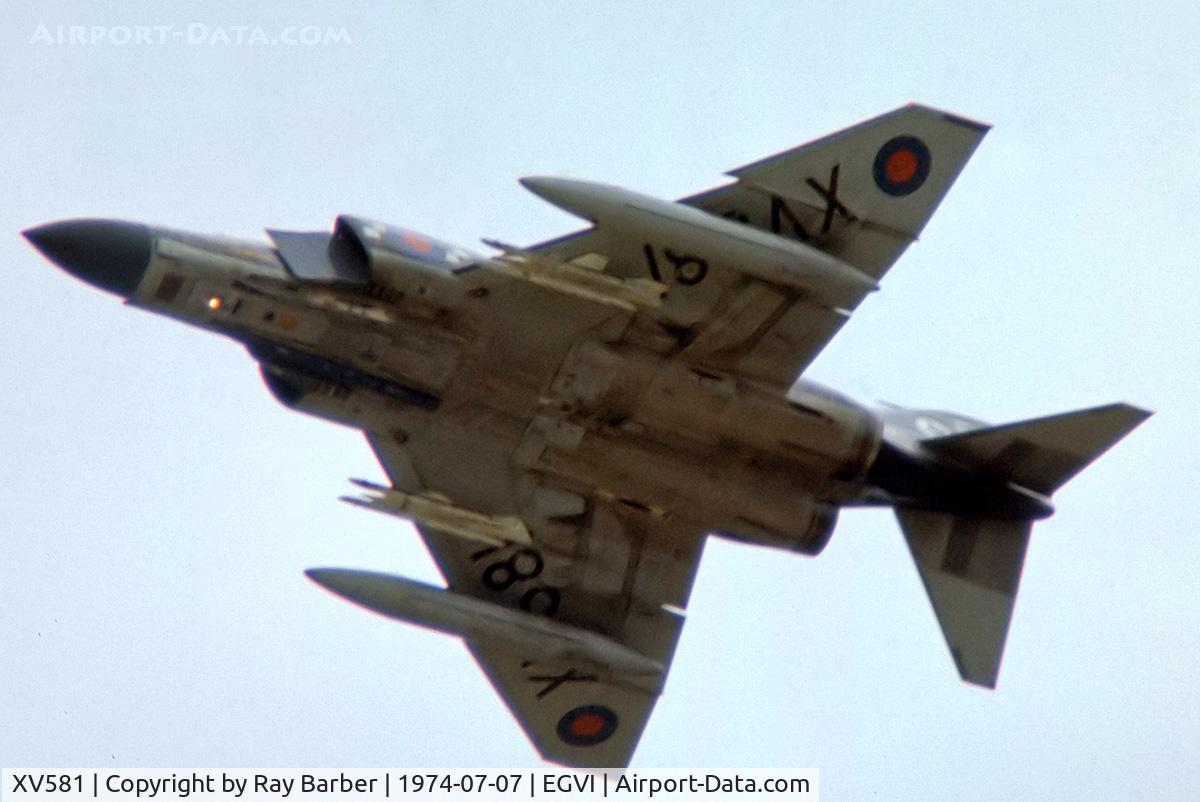XV581, 1969 McDonnell Douglas Phantom FG1 C/N 3235/9335, XV581   McDonnell-Douglas F-4K Phantom FG.1 [3235] (Royal Air Force) RAF Greenham Common~G 07/07/1974. From a slide.