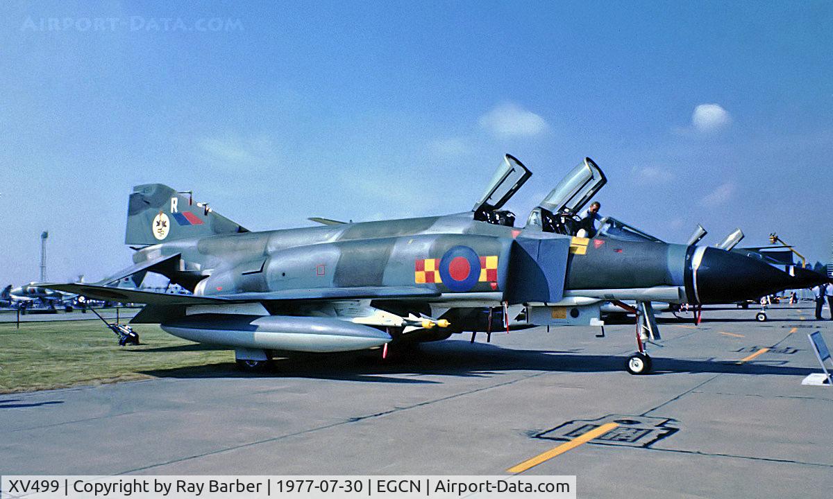 XV499, 1969 McDonnell Douglas Phantom FGR2 C/N 3477/0114, XV499   McDonnell-Douglas F-4M FGR.2 Phantom II [3477] (Royal Air Force) RAF Finningley~G 30/07/1977. From a slide.