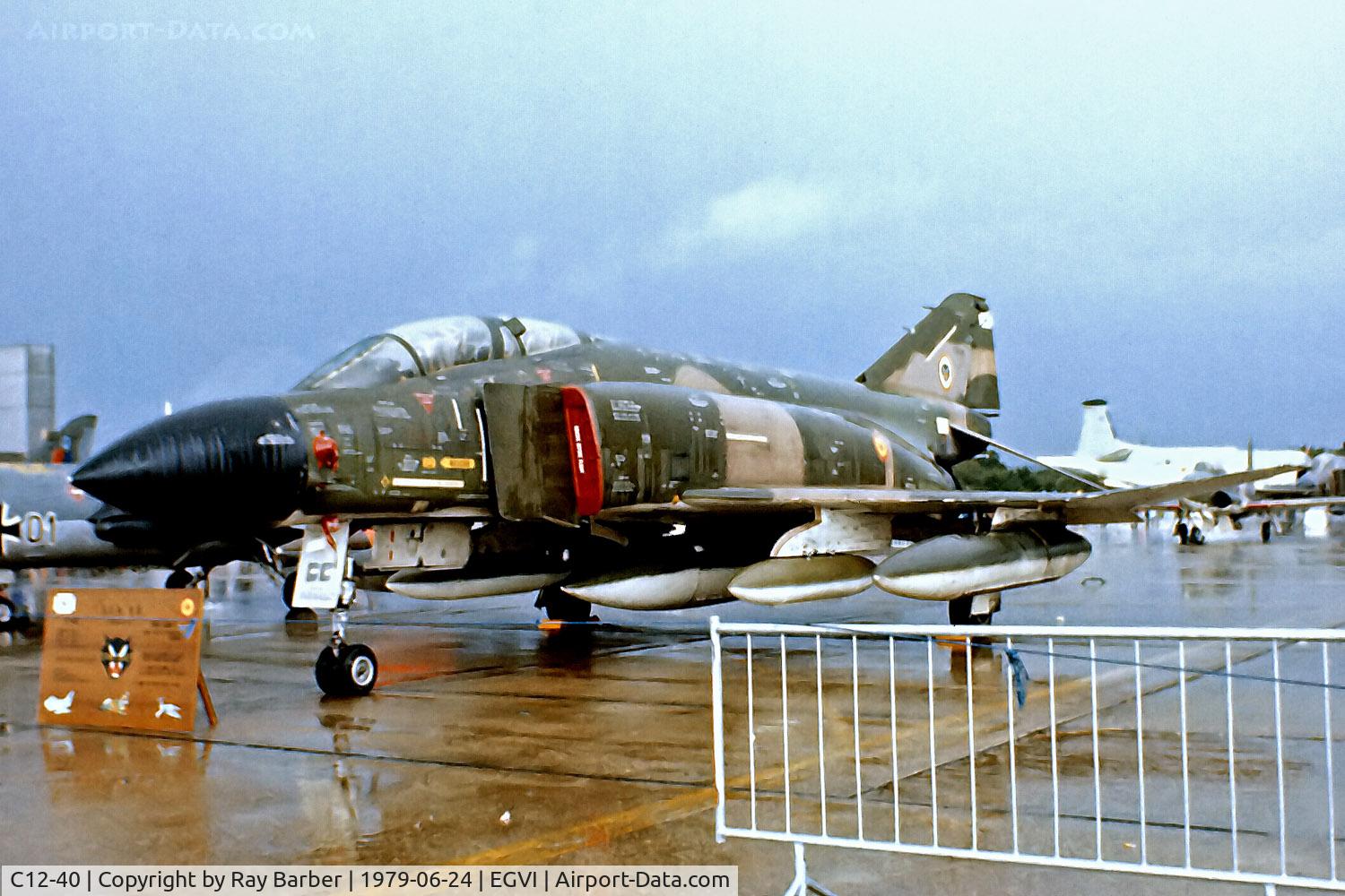 C12-40, 1964 McDonnell F-4C Phantom II C/N 1320, C.12-40   McDonnell Douglas F-4C Phantom II [1320] (Spanish Air Force) RAF Greenham Common~G 24/06/1979. From a slide.