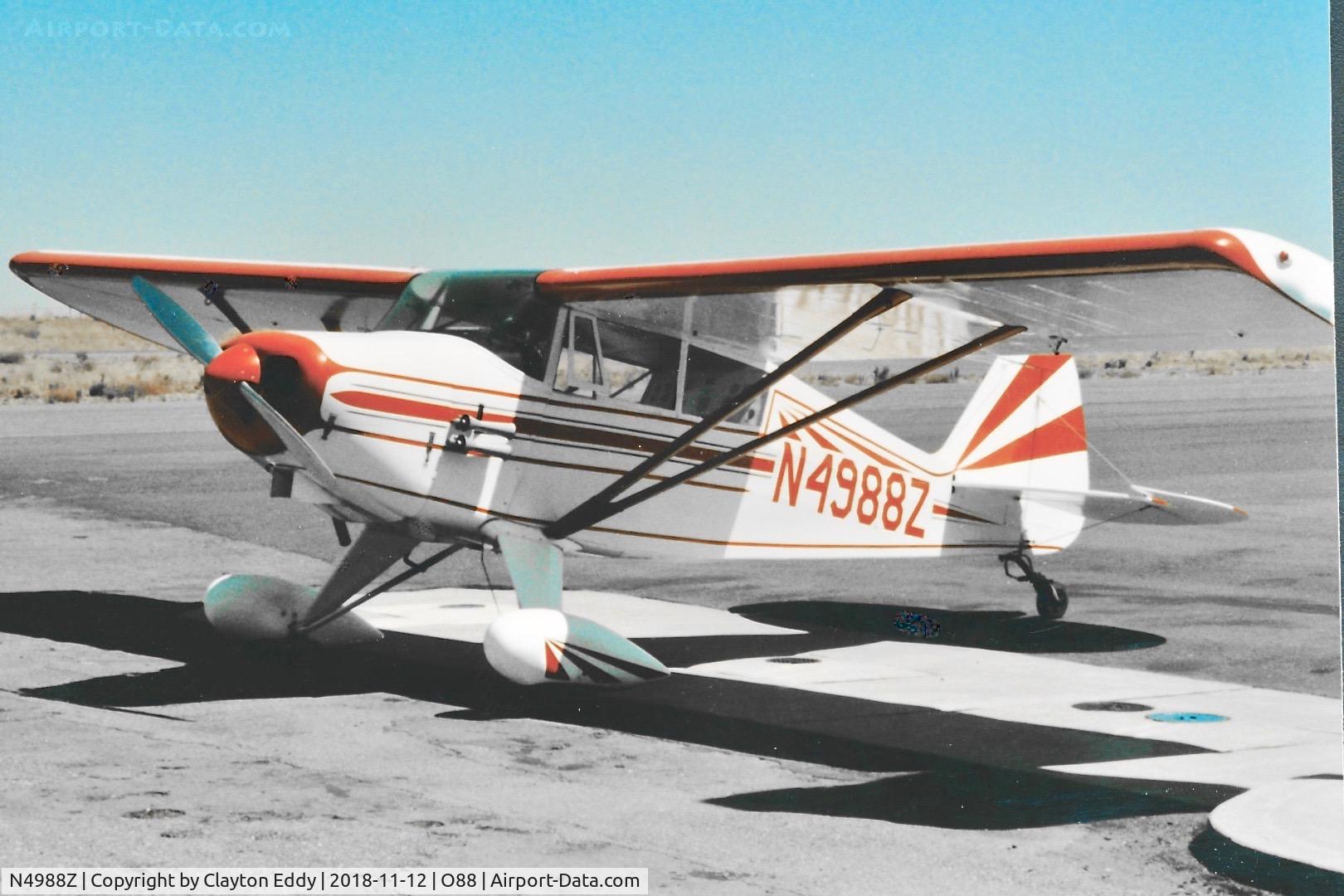 N4988Z, 1961 Piper PA-22-108 Colt C/N 22-8596, Old Rio Vista Airport California 1980's