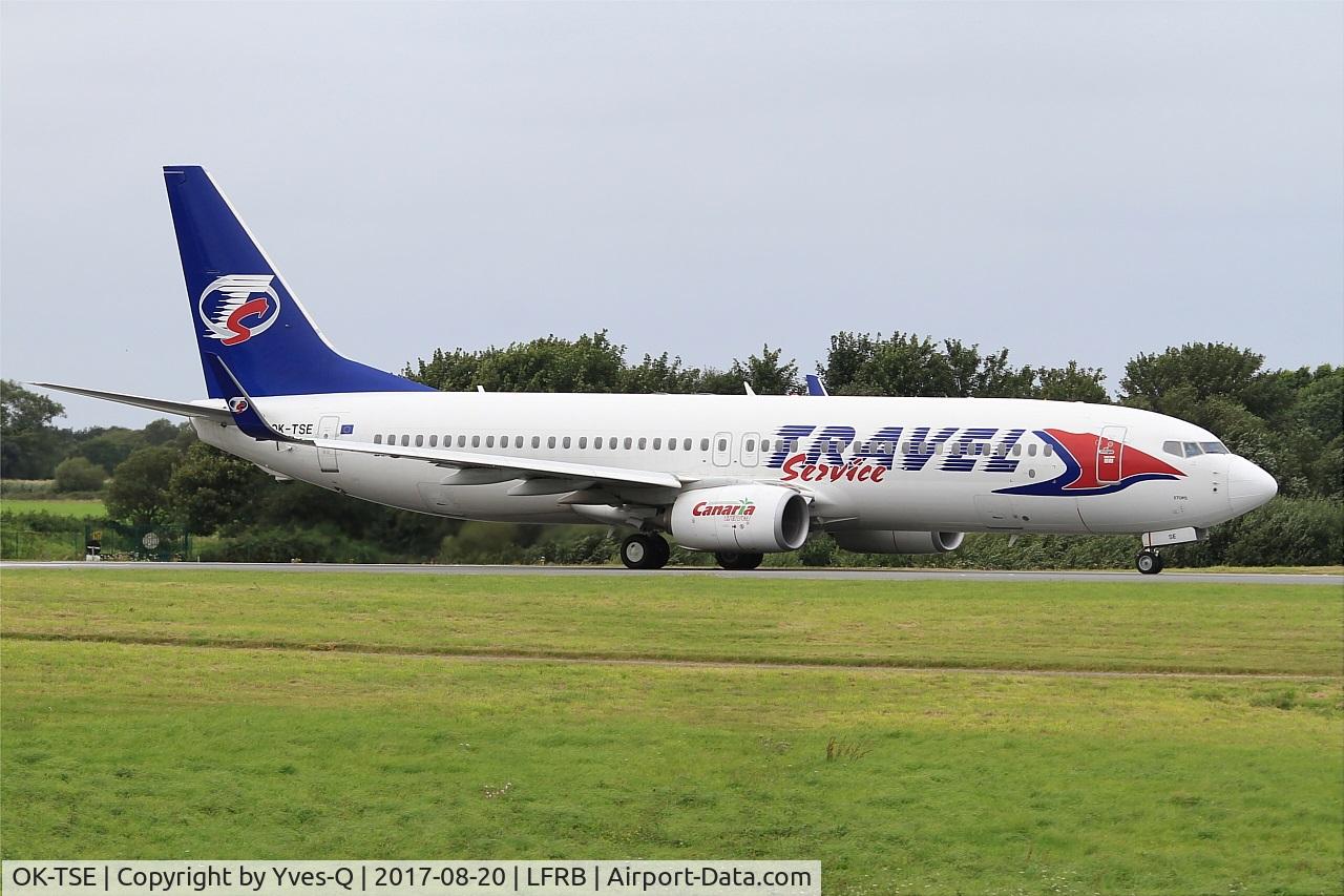 OK-TSE, 2014 Boeing 737-81D C/N 39437, Boeing 737-81D, Taxiing rwy 25L, Brest-Bretagne airport (LFRB-BES)