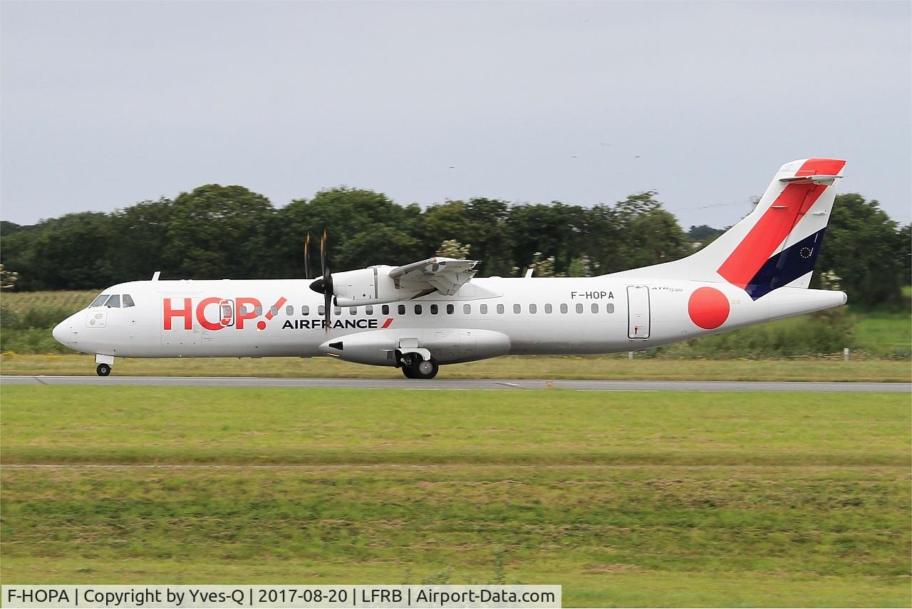F-HOPA, 2013 ATR 72-600 C/N 1042, ATR 72-600, Take off run rwy 25L, Brest-Bretagne airport (LFRB-BES)