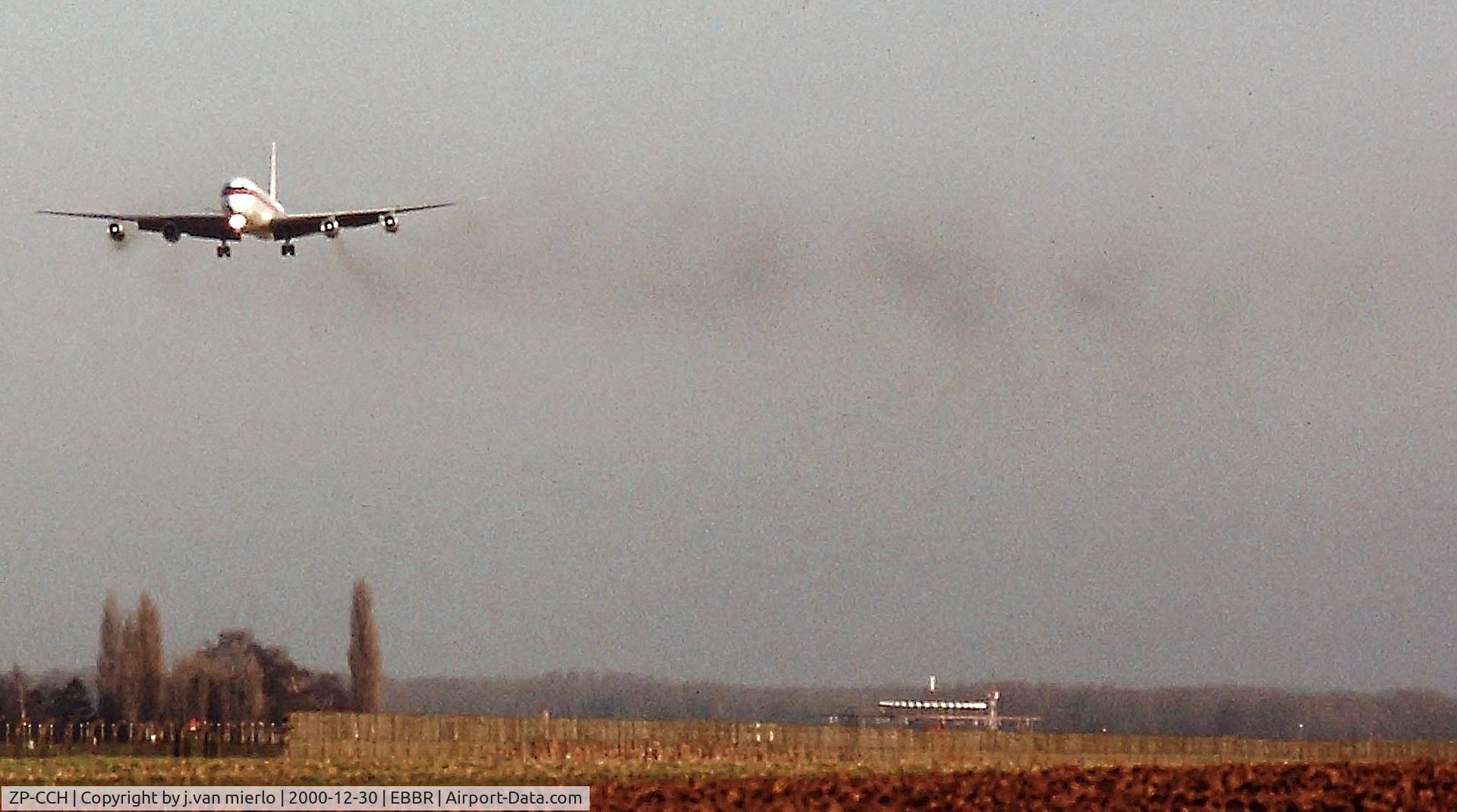 ZP-CCH, 1970 Douglas DC-8-63 C/N 46115, landing EBBR25L