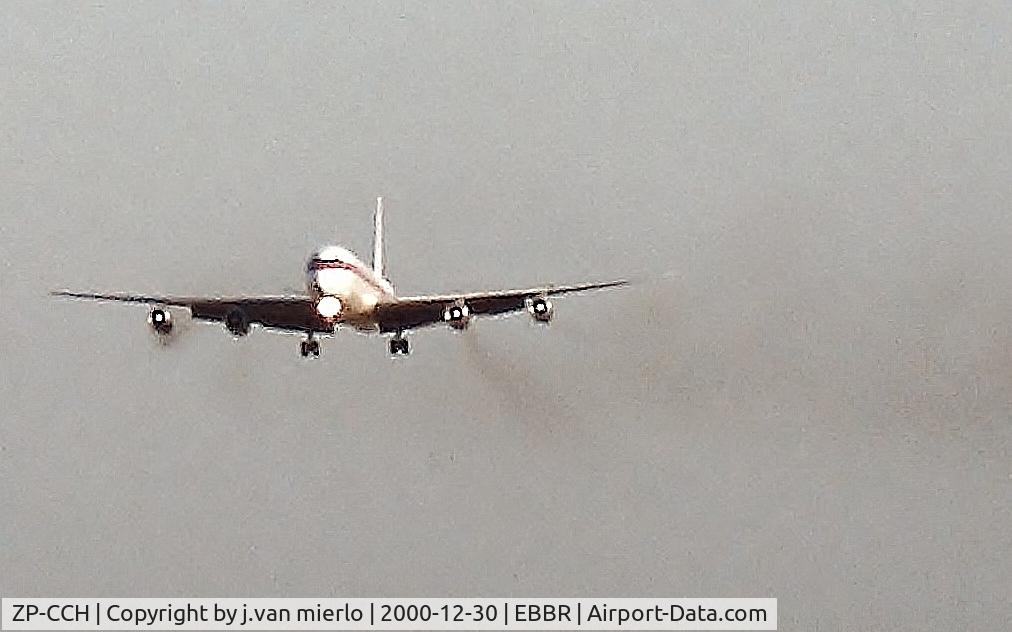 ZP-CCH, 1970 Douglas DC-8-63 C/N 46115, landing EBBR 25L