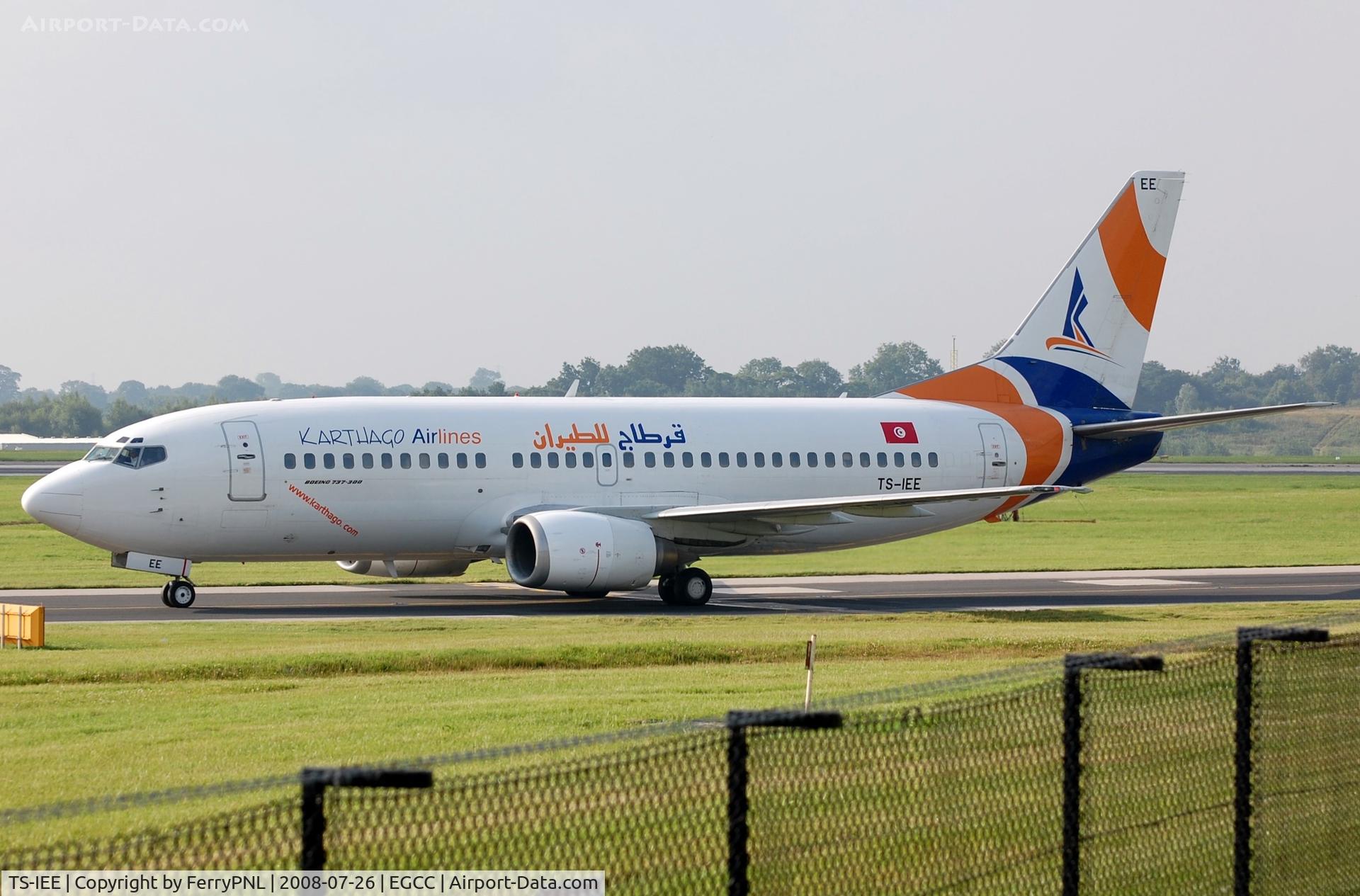 TS-IEE, 1990 Boeing 737-33A C/N 24790, Karthago B733 arriving in MAN