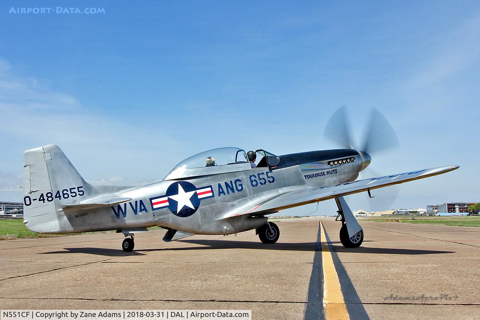 N551CF, 1944 North American TF-51D Mustang C/N 122-44511, Collings Foundation Dallas visit - 2018