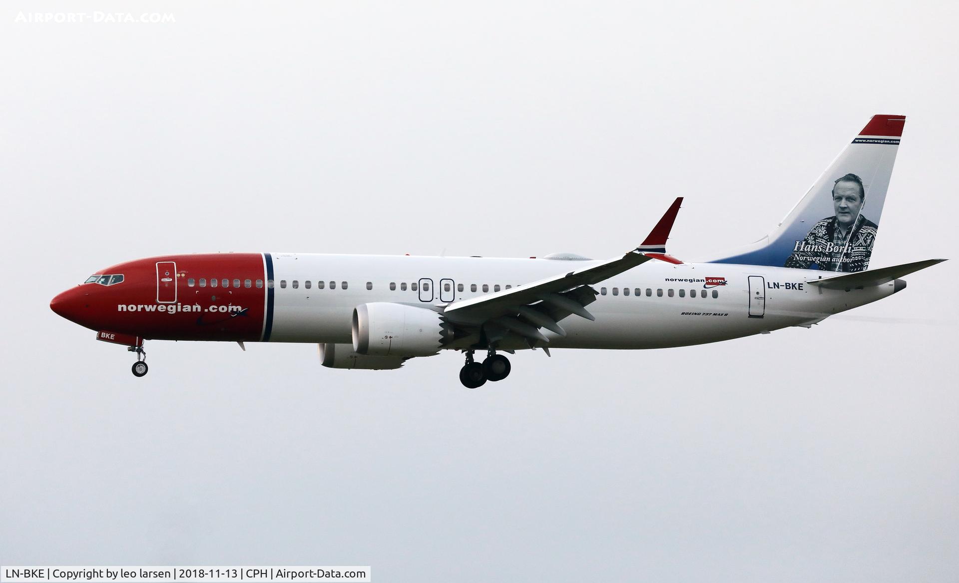 LN-BKE, 2018 Boeing 737-8 MAX C/N 63970, Copenhagen 13.11.2018