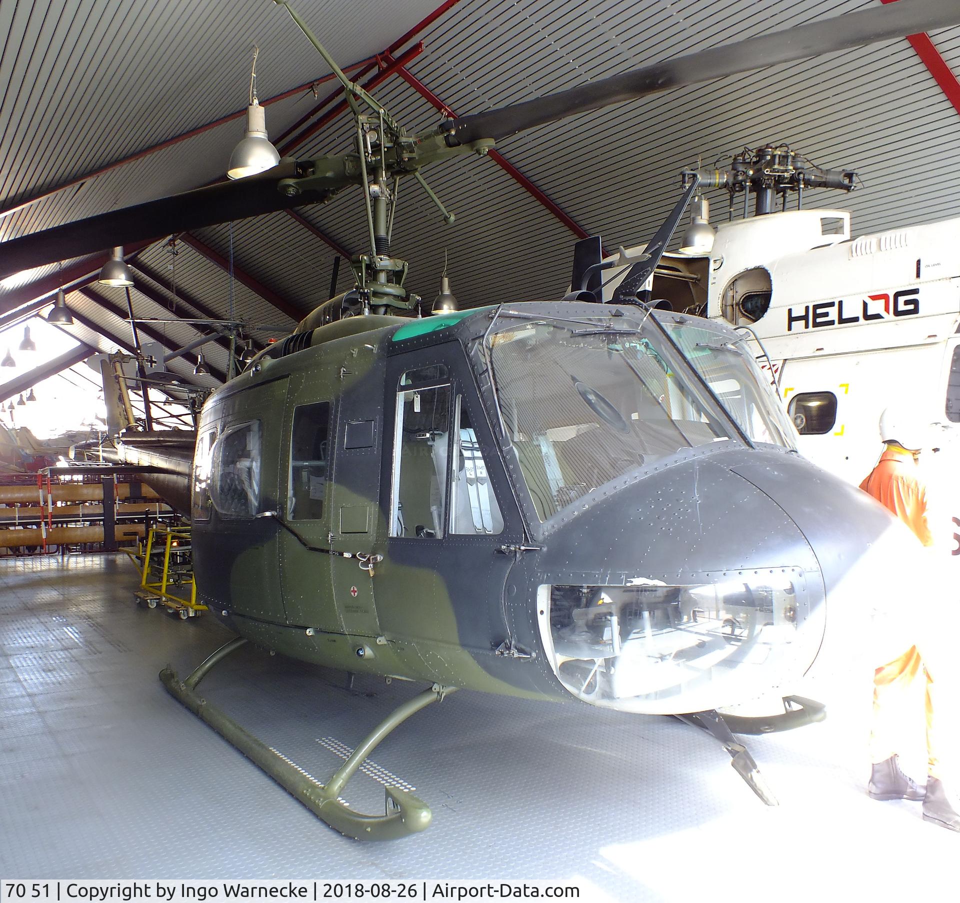 70 51, Bell (Dornier) UH-1D Iroquois (205) C/N 8111, Bell (Dornier) UH-1D Iroquois at the Hubschraubermuseum (Helicopter Museum), Bückeburg