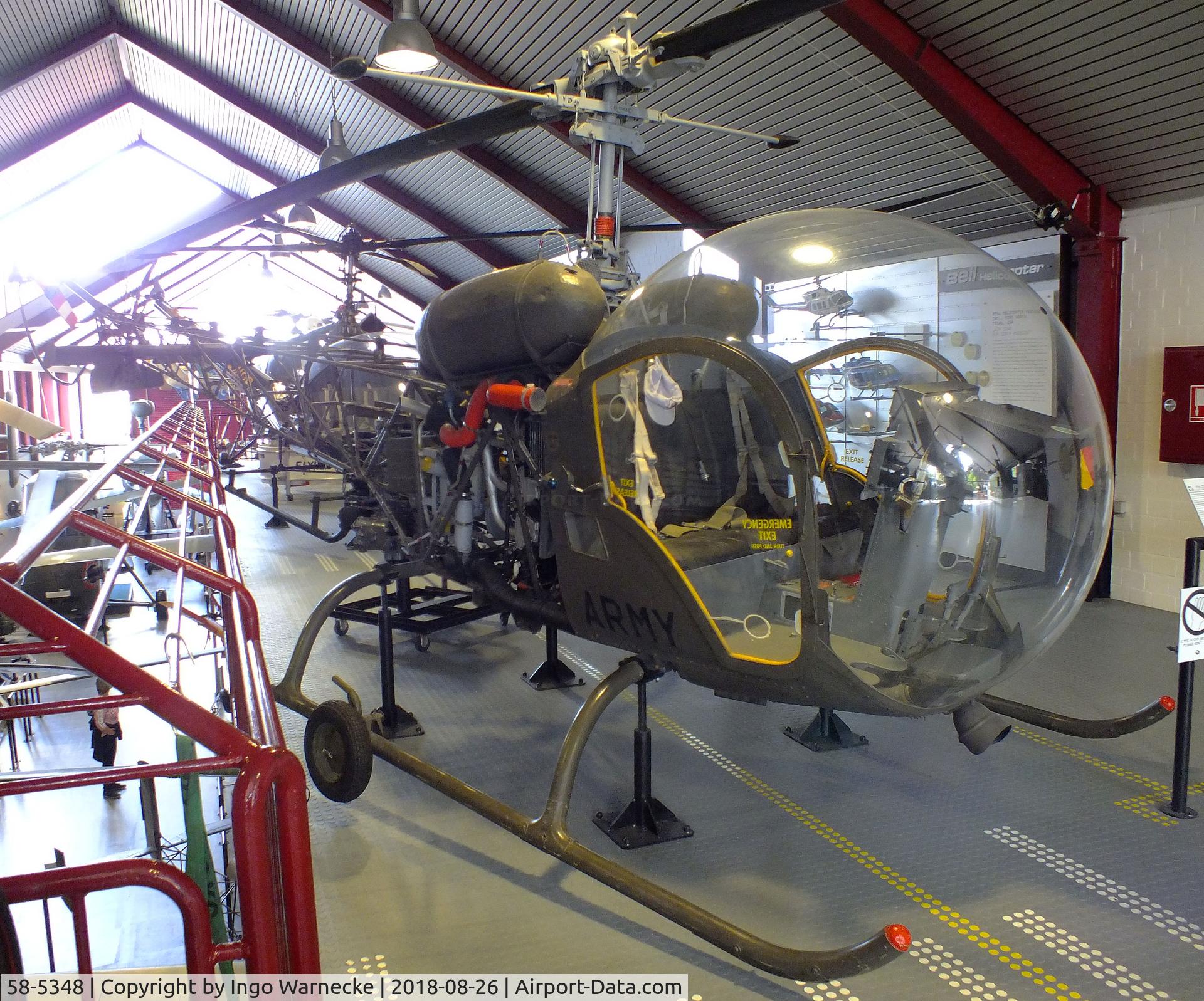 58-5348, Bell OH-13H Sioux C/N 2361, Bell OH-13H Sioux at the Hubschraubermuseum (Helicopter Museum), Bückeburg