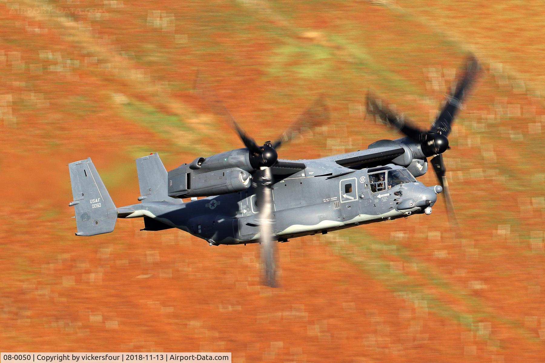 08-0050, 2008 Bell-Boeing CV-22B Osprey C/N D1038, LFA17. M6 Pass, Cumbria.