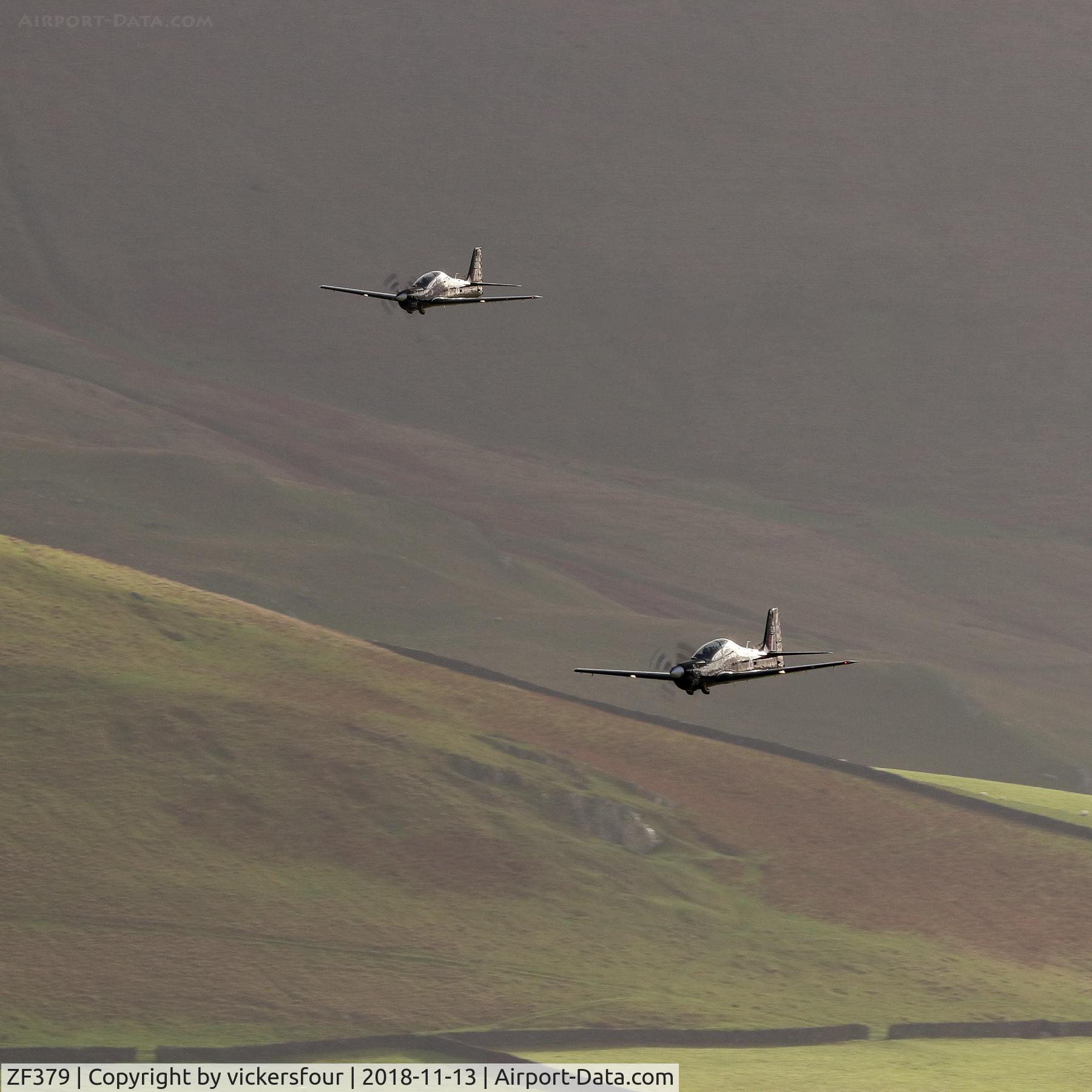 ZF379, 1992 Short S-312 Tucano T1 C/N S122/T93, LFA17. M6 Pass, Cumbria. Callsign Galleon.