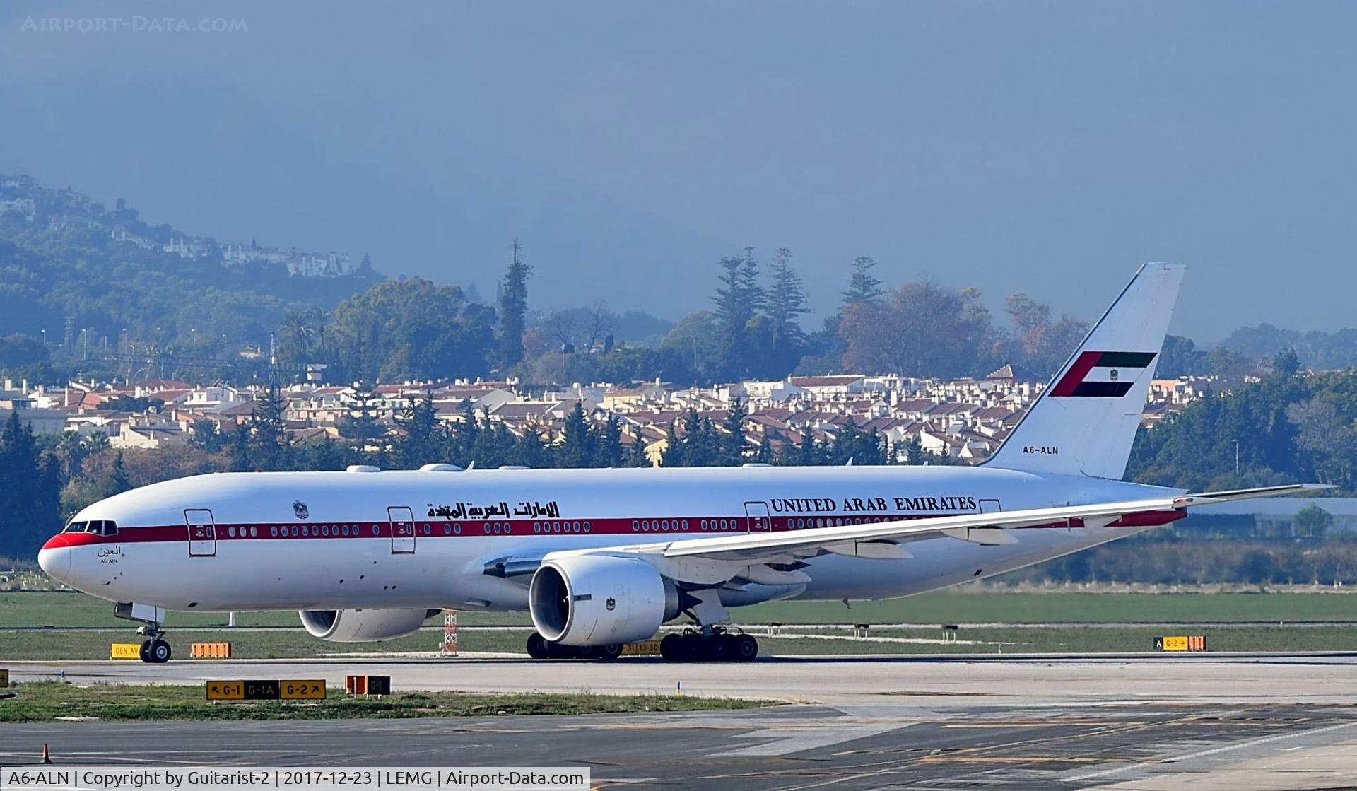 A6-ALN, 1999 Boeing 777-2AN/ER C/N 29953, At Malaga