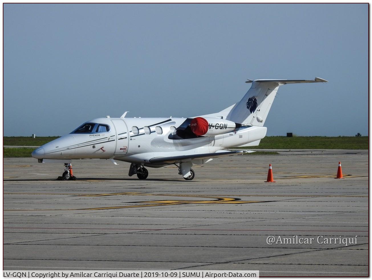 LV-GQN, 2012 Embraer EMB-500 Phenom 100 C/N 50000286, Landed at SUMU