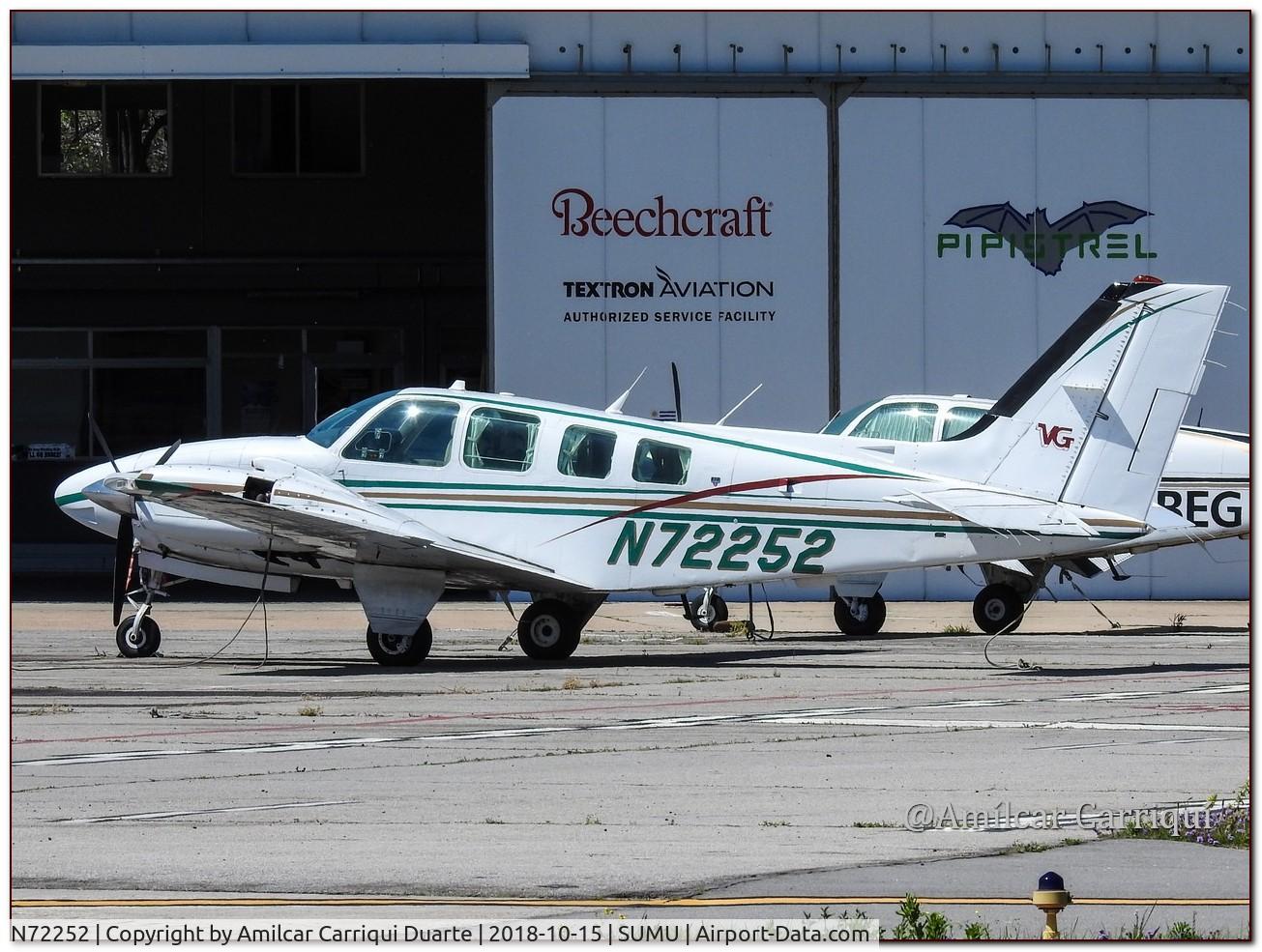 N72252, 1985 Beech 58 Baron C/N TH-1460, Landed at SUMU