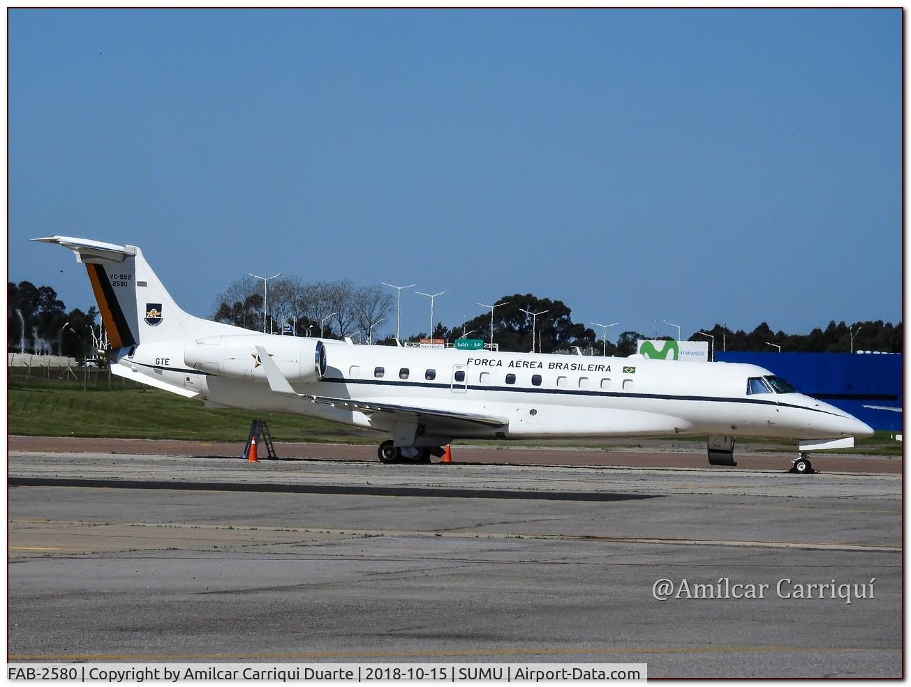 FAB-2580, 2001 Embraer VC-99B (EMB-135BJ) C/N 145412, Landed at SUMU