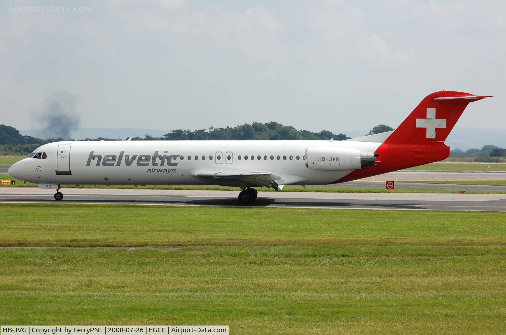 HB-JVG, 1993 Fokker 100 (F-28-0100) C/N 11478, Helvetic Fk100