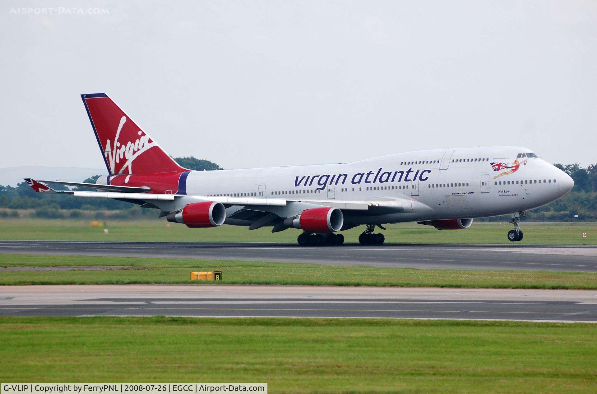 G-VLIP, 2001 Boeing 747-443 C/N 32338, Hot Lips rotating.