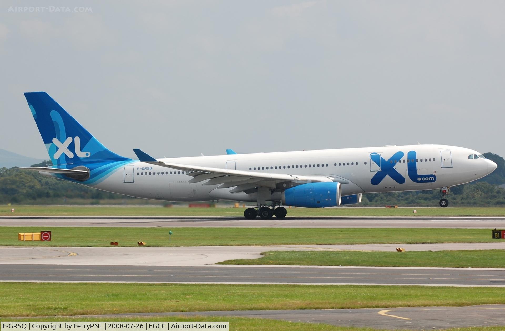 F-GRSQ, 2002 Airbus A330-243 C/N 501, XL A332 rotating in MAN