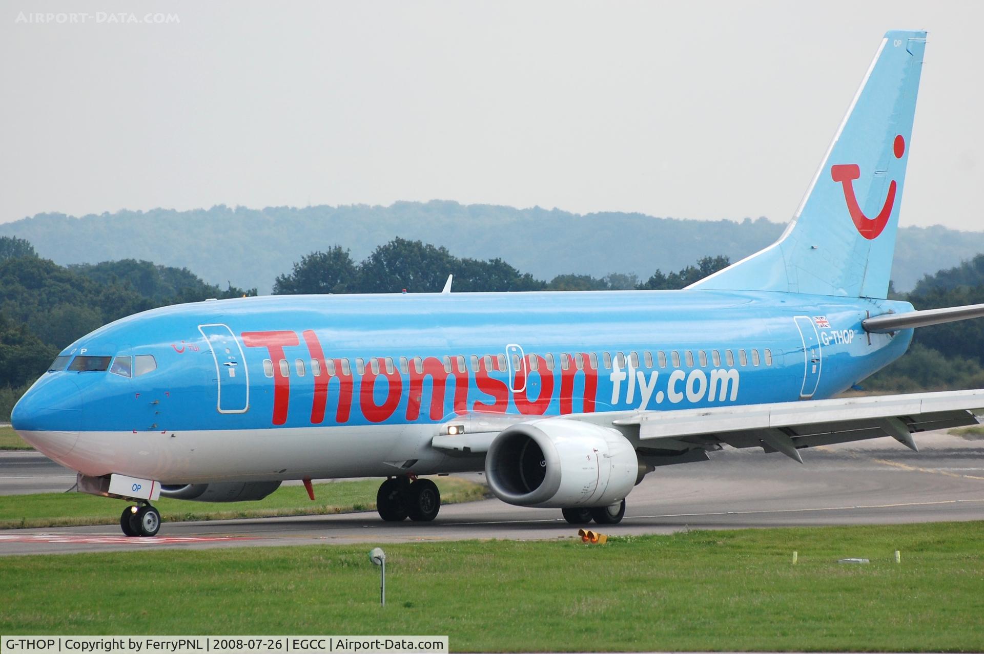 G-THOP, 1998 Boeing 737-3U3 C/N 28740, Thomson B733 arriving in MAN