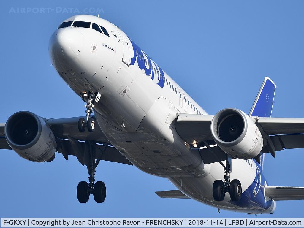 F-GKXY, 2009 Airbus A320-214 C/N 4105, JOON 1024 CDF to LIS diverted to Bordeaux airport