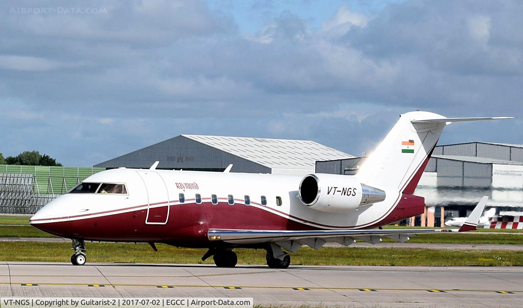 VT-NGS, 1996 Canadair Challenger 604 (CL-600-2B16) C/N 5314, At Manchester