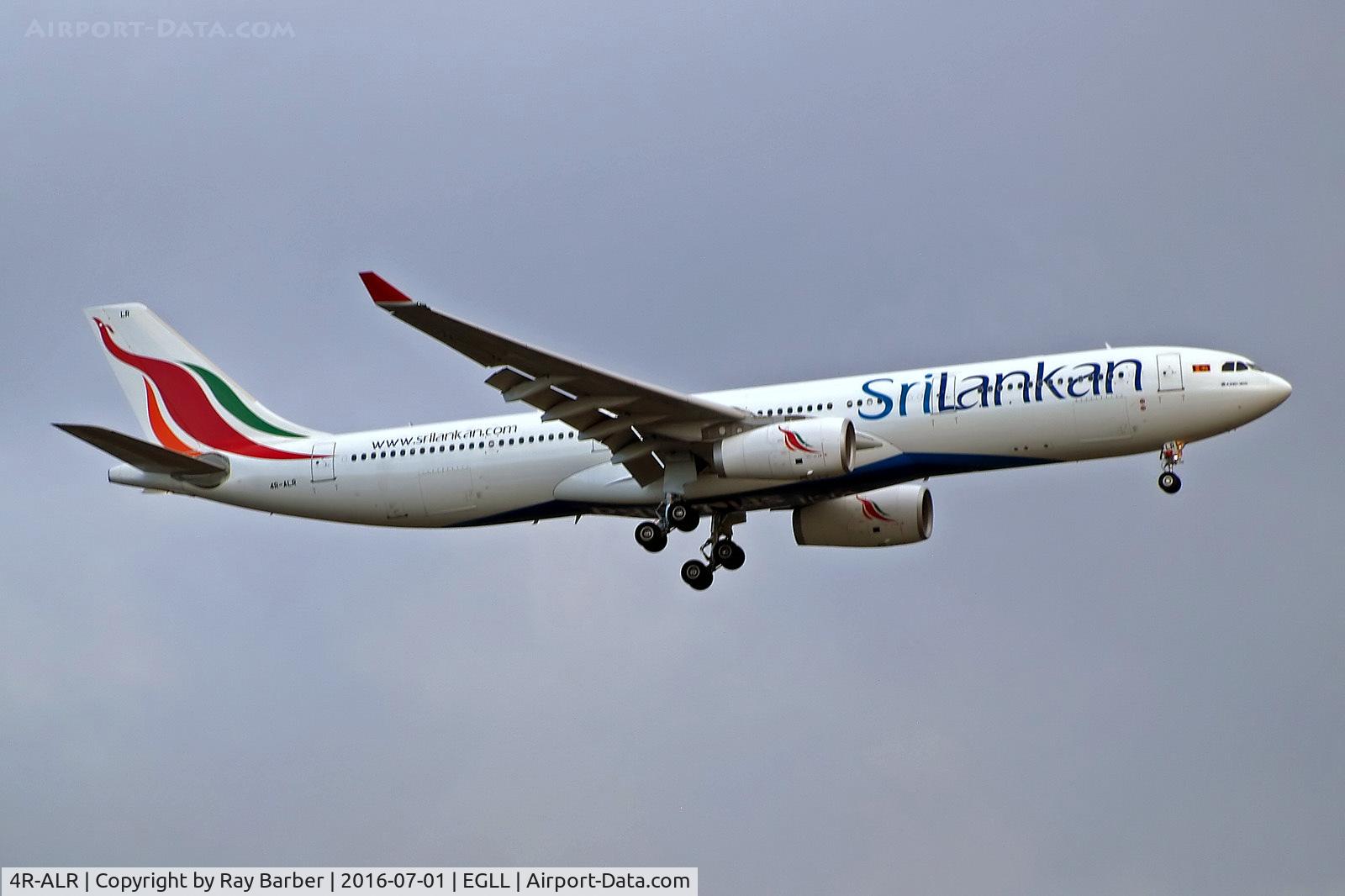 4R-ALR, 2015 Airbus A330-343 C/N 1689, 4R-ALR   Airbus A330-343E [1689] (Srilankan) Home~G 01/07/2016. On approach 27L.