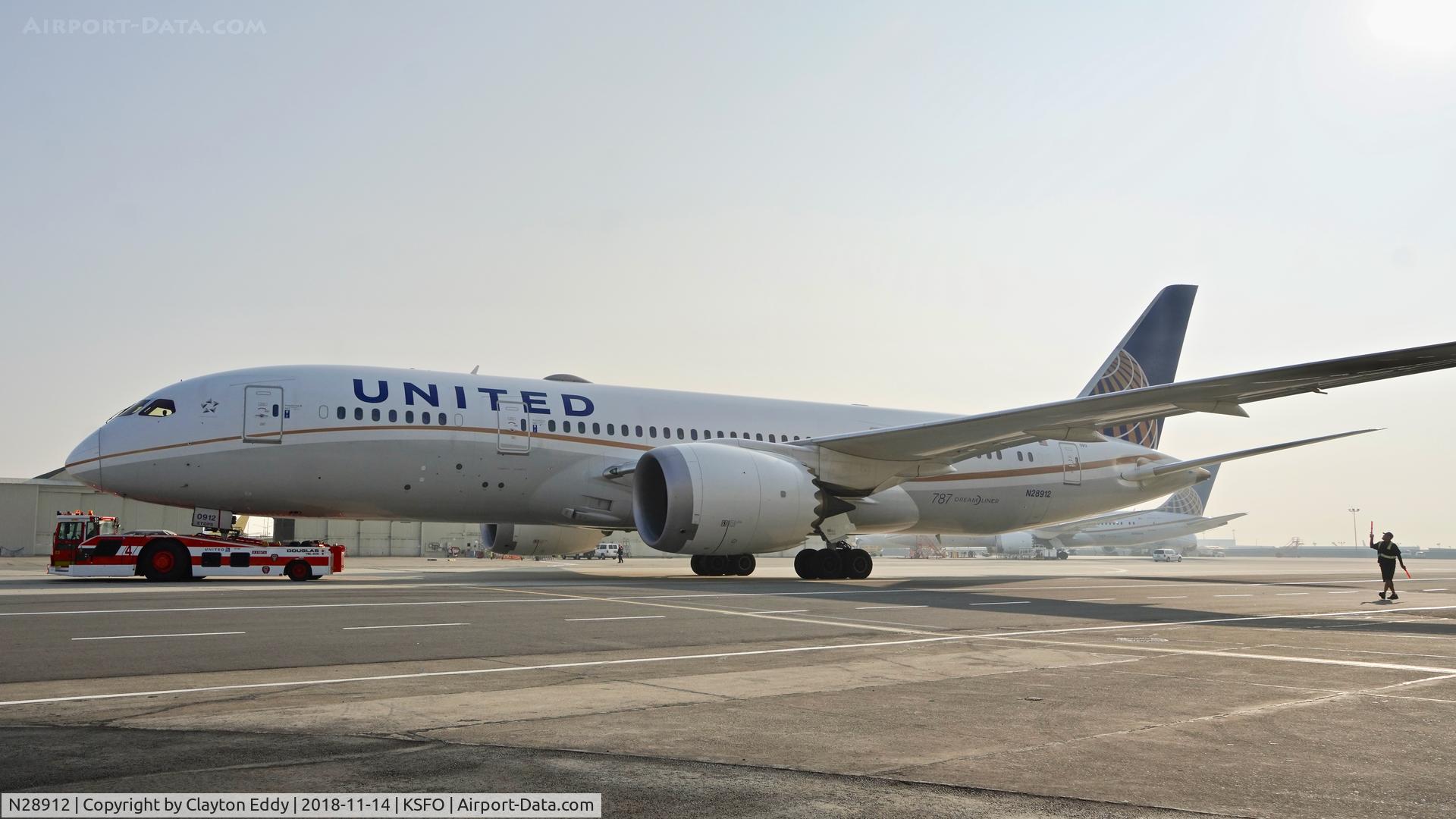 N28912, 2014 Boeing 787-8 Dreamliner C/N 34828, SFO 2018.