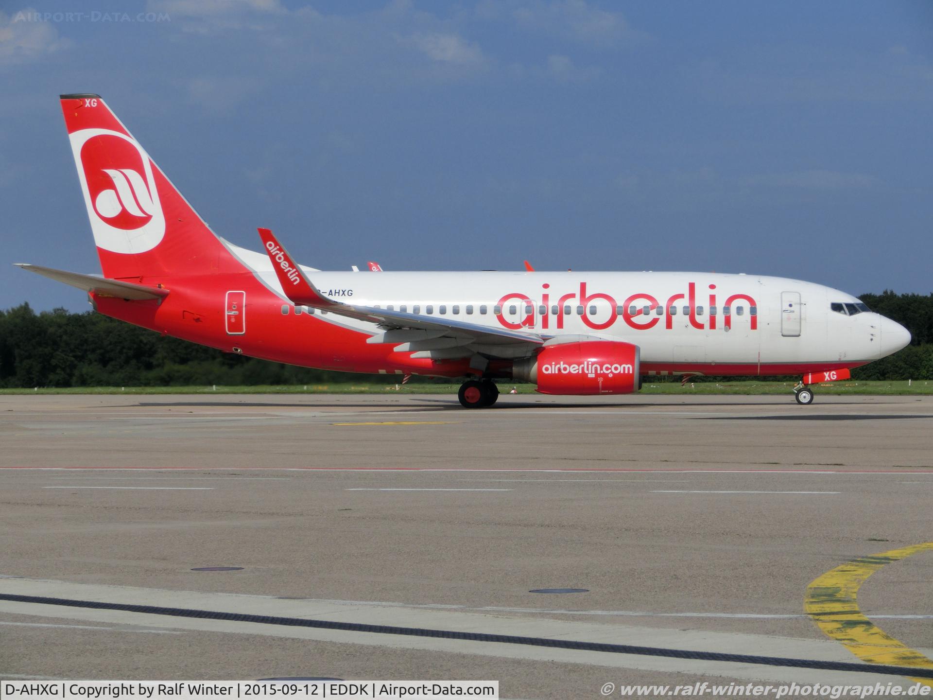 D-AHXG, 2008 Boeing 737-7K5 C/N 35140, Boeing 737-7K5(W) - AB BER Air Berlin opby TUIfly - 35140 - D-AHXG - 12.09.2015 - CGN