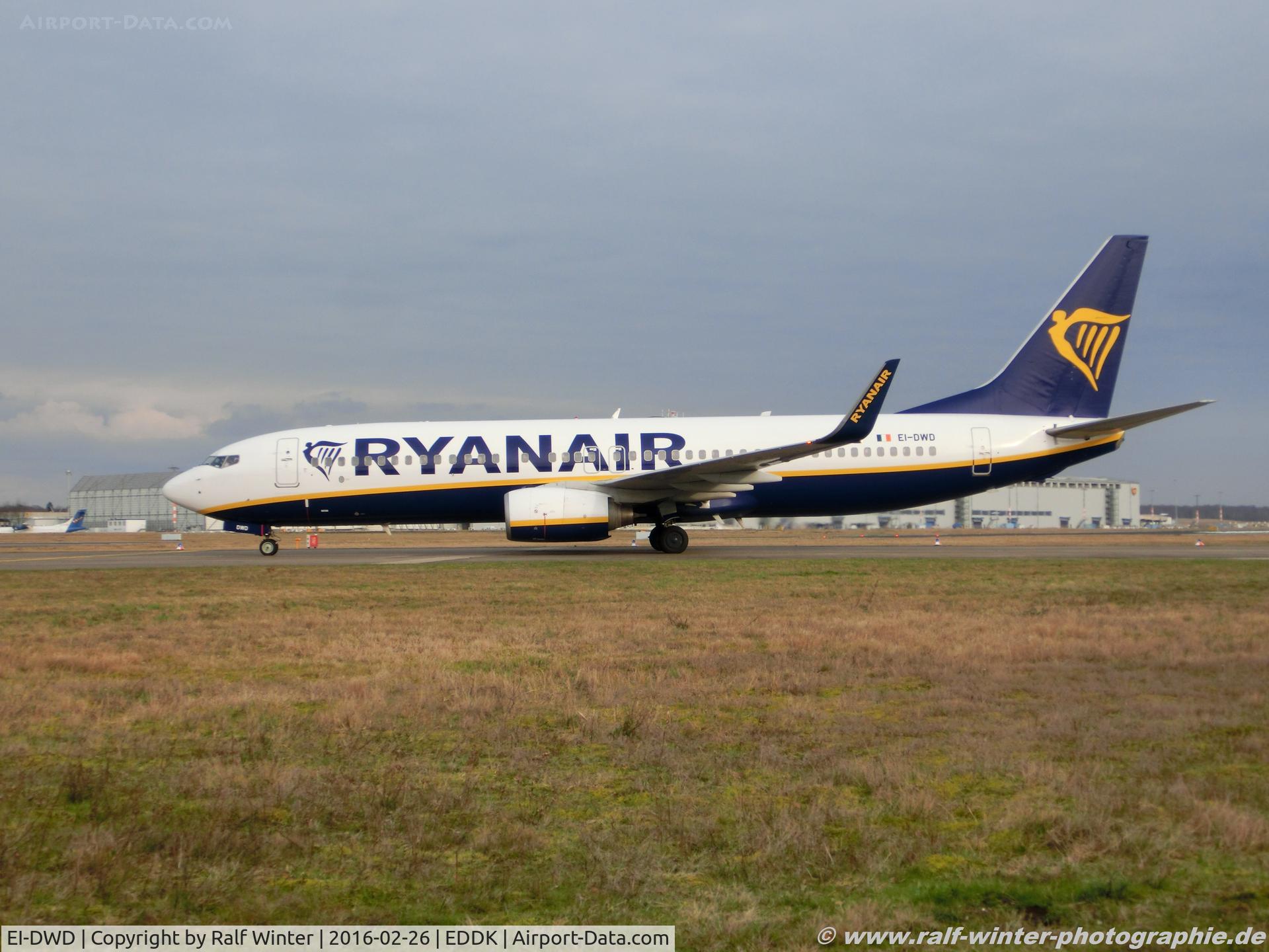 EI-DWD, 2007 Boeing 737-8AS C/N 33642, Boeing 737-8AS(W) - FR RYR Ryanair - 33642 - EI-DWD - 26.02.2016 - CGN