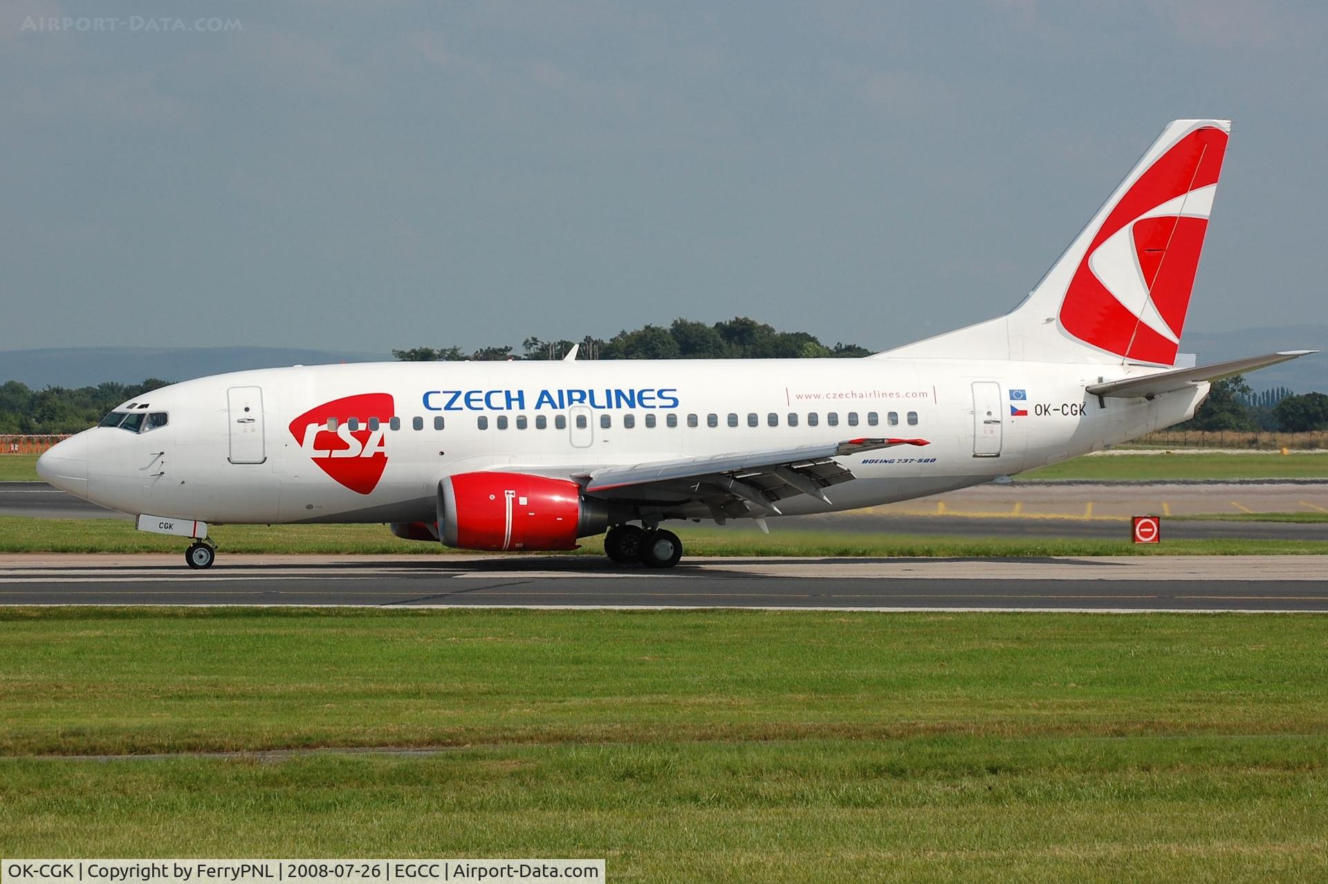 OK-CGK, 1997 Boeing 737-55S C/N 28471, CSA B735 taxying to its stand.