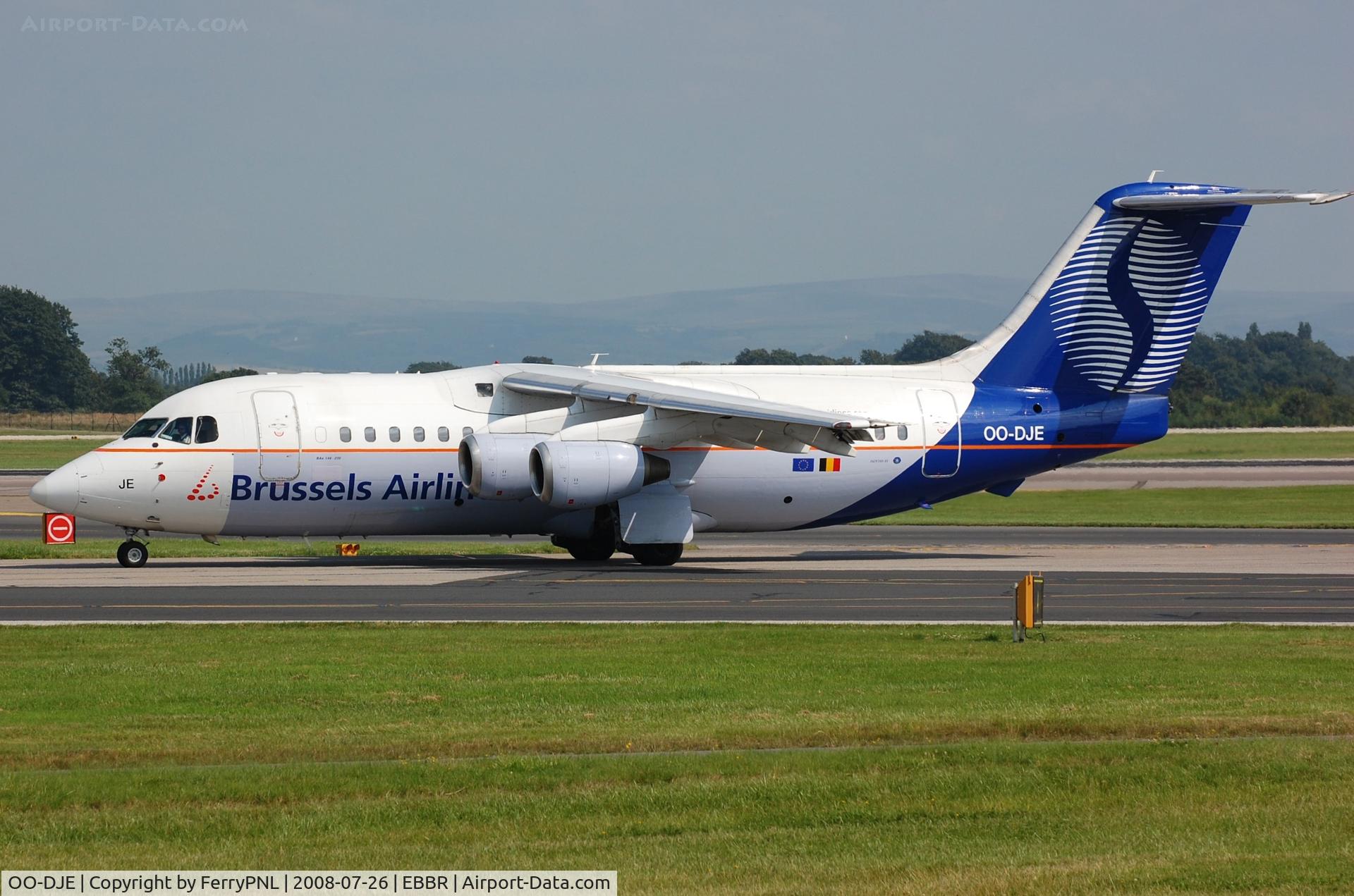 OO-DJE, 1990 British Aerospace BAe.146-200 C/N E2164, Brussels BAe146, stored in BRU as fire & rescue trainer.