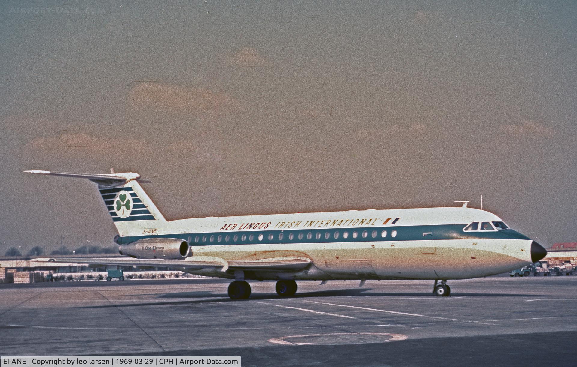 EI-ANE, 1965 BAC 111-208AL One Eleven C/N BAC.049, Copenhagen 29.3.1969