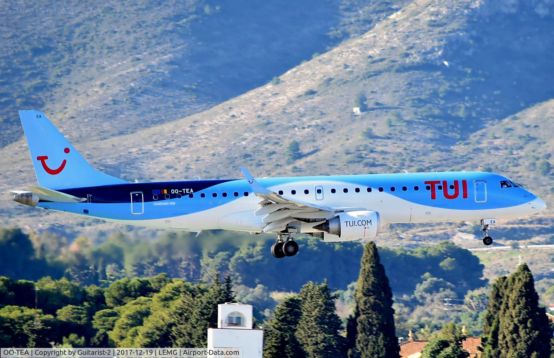OO-TEA, 2014 Embraer 190LR (ERJ-190-100LR) C/N 19000665, At Malaga