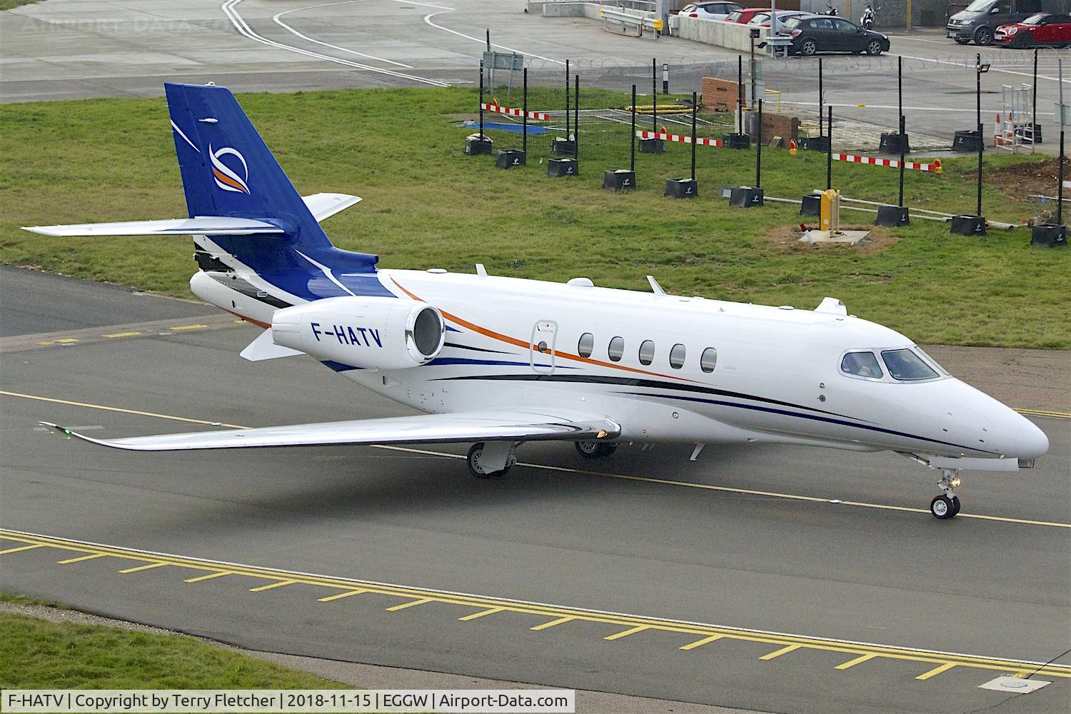 F-HATV, 2018 Cessna 680A Citation Latitude C/N 680A-0152, At London Luton