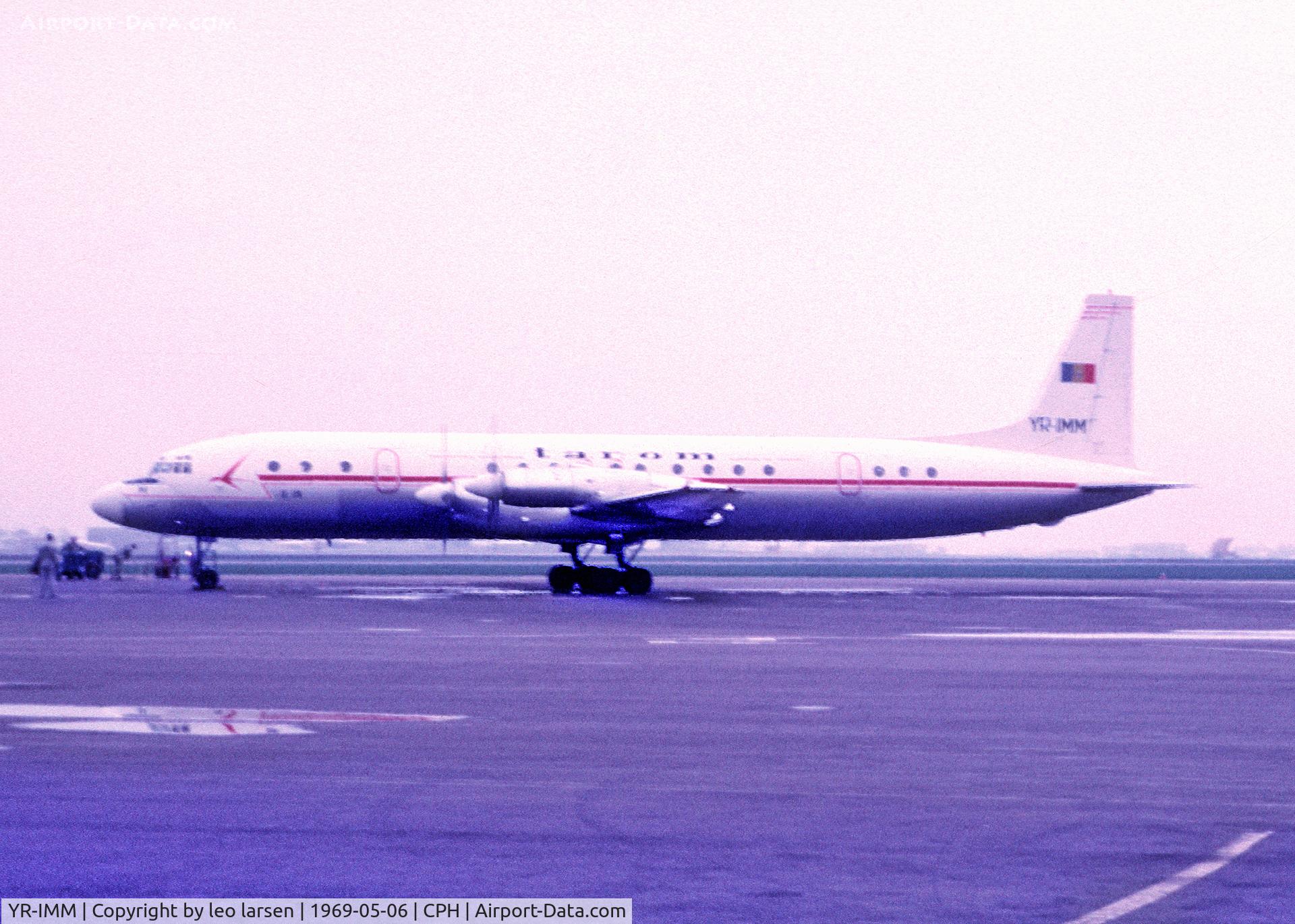 YR-IMM, 1967 Ilyushin Il-18D C/N 187009904, Copenhagen 6.5.1969
