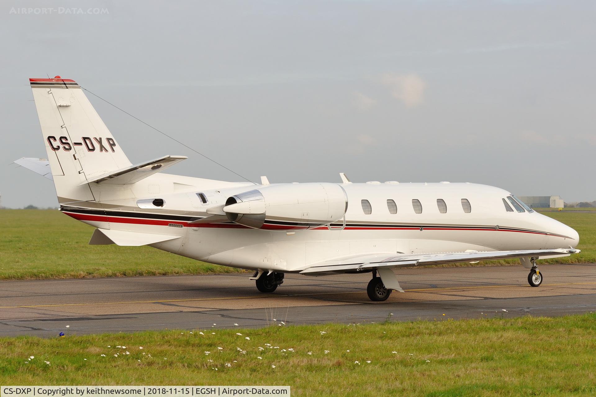 CS-DXP, 2007 Cessna 560XL Citation XLS C/N 560-5702, Leaving Norwich for Berlin.